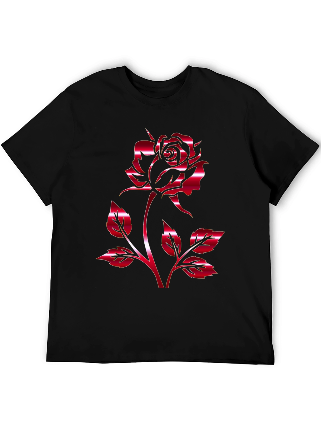 Bold Rose Graphic Tee - Stylish Floral Design