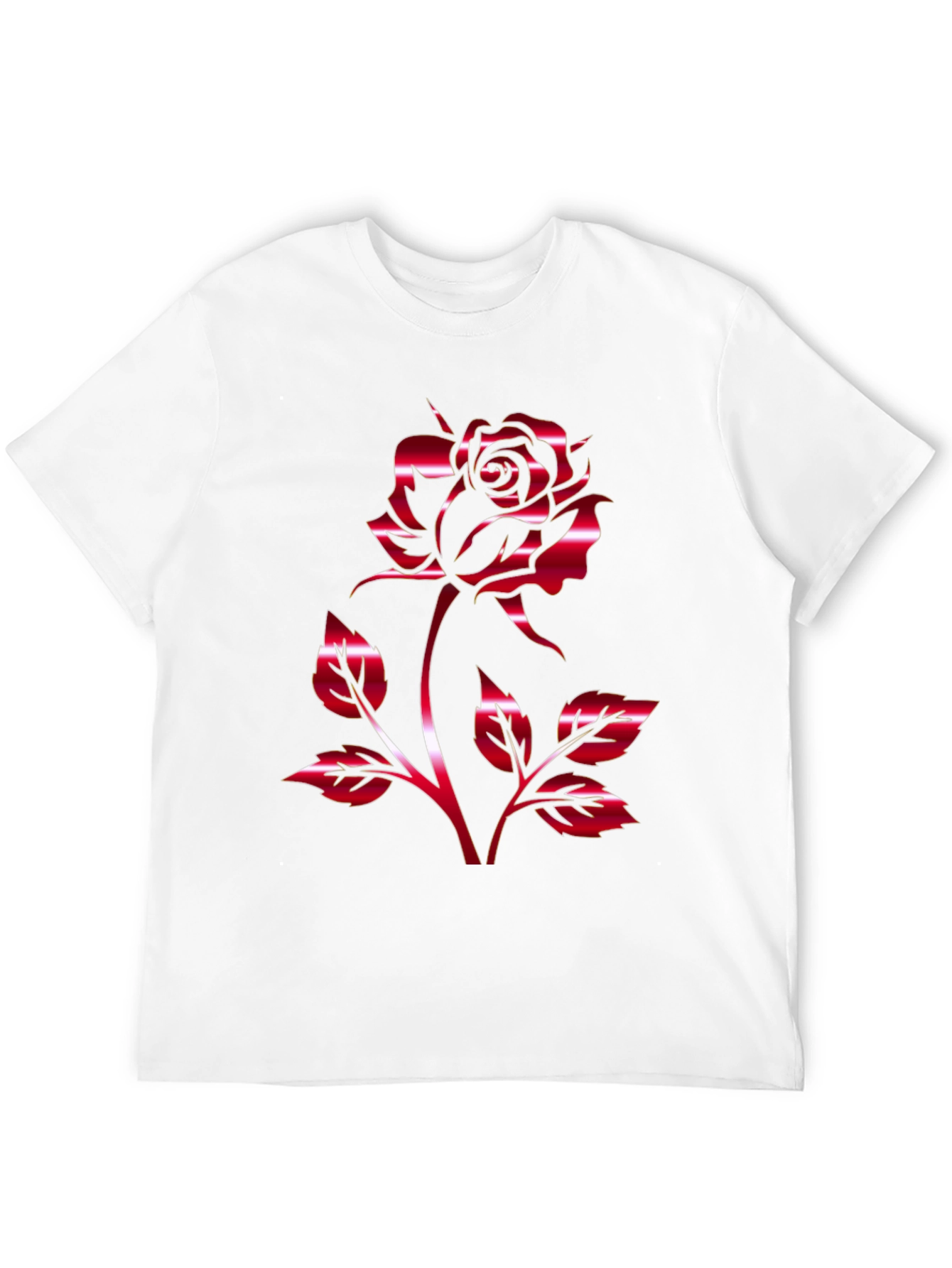 Bold Rose Graphic Tee - Stylish Floral Design