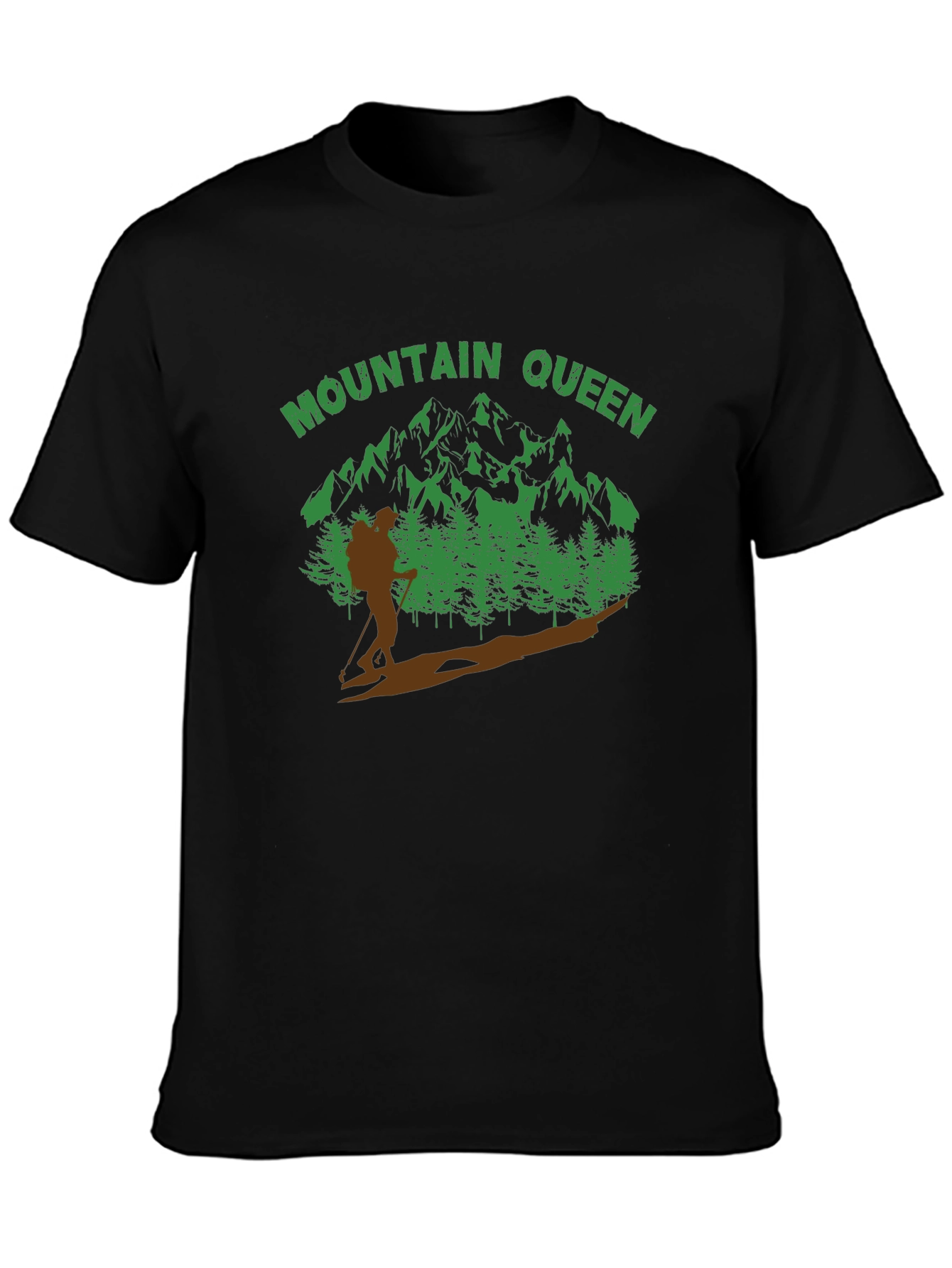 Mountain Queen Hiking Graphic Tee - Nature Lover Shirt