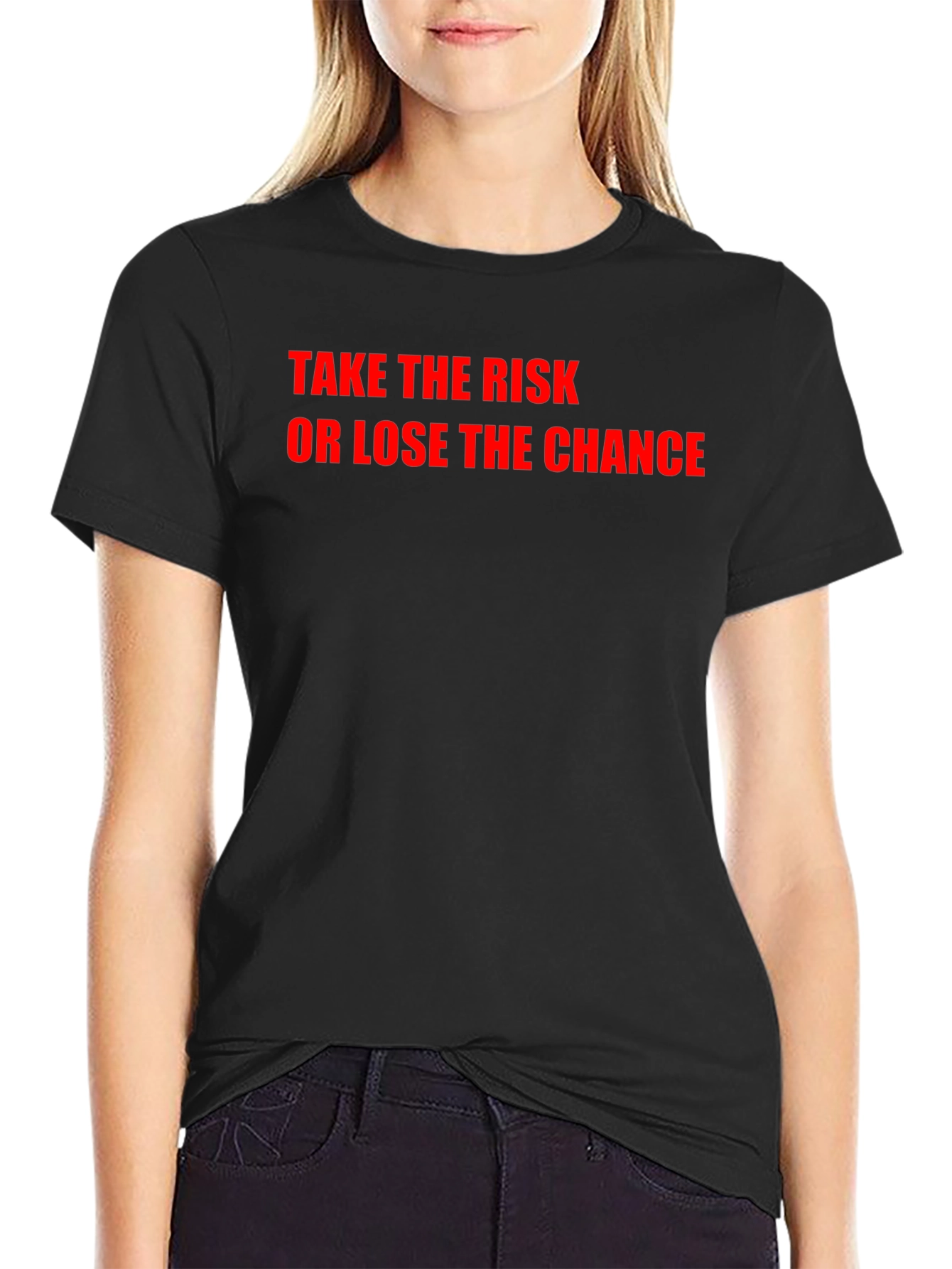 Take the Risk Tee - Bold Statement Black T-Shirt