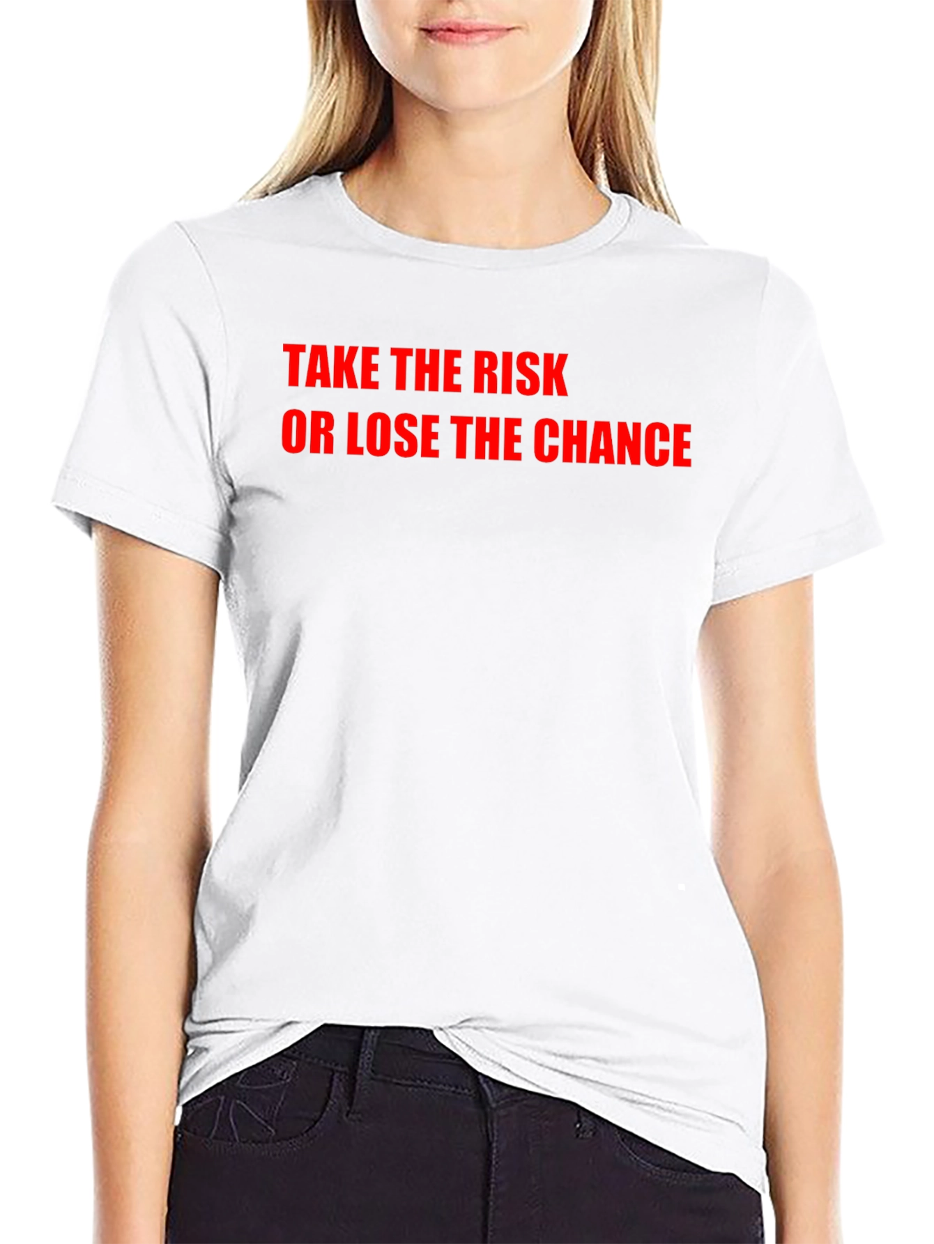 Take the Risk Tee - Bold Statement Black T-Shirt