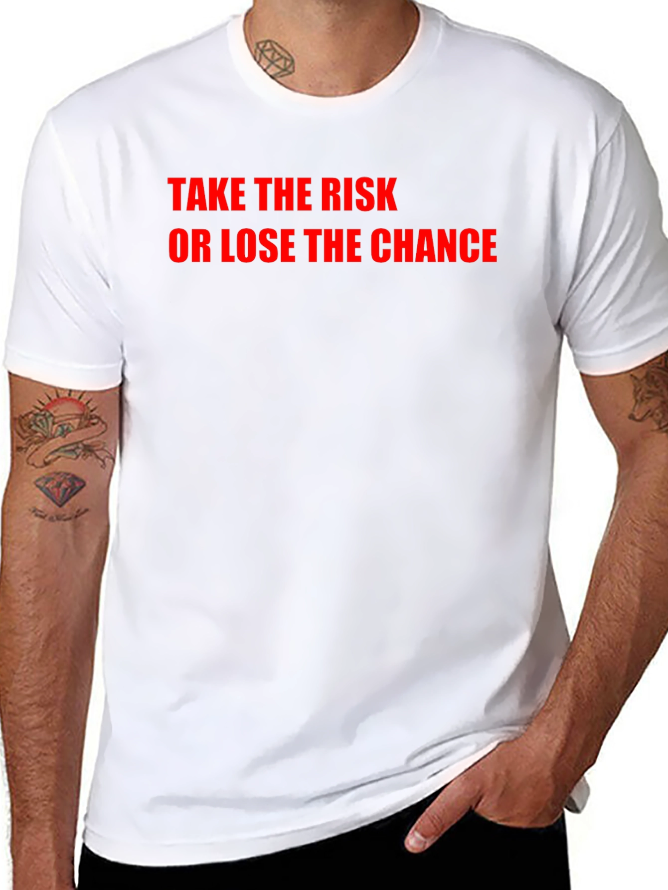 Take the Risk Tee - Bold Statement Black T-Shirt