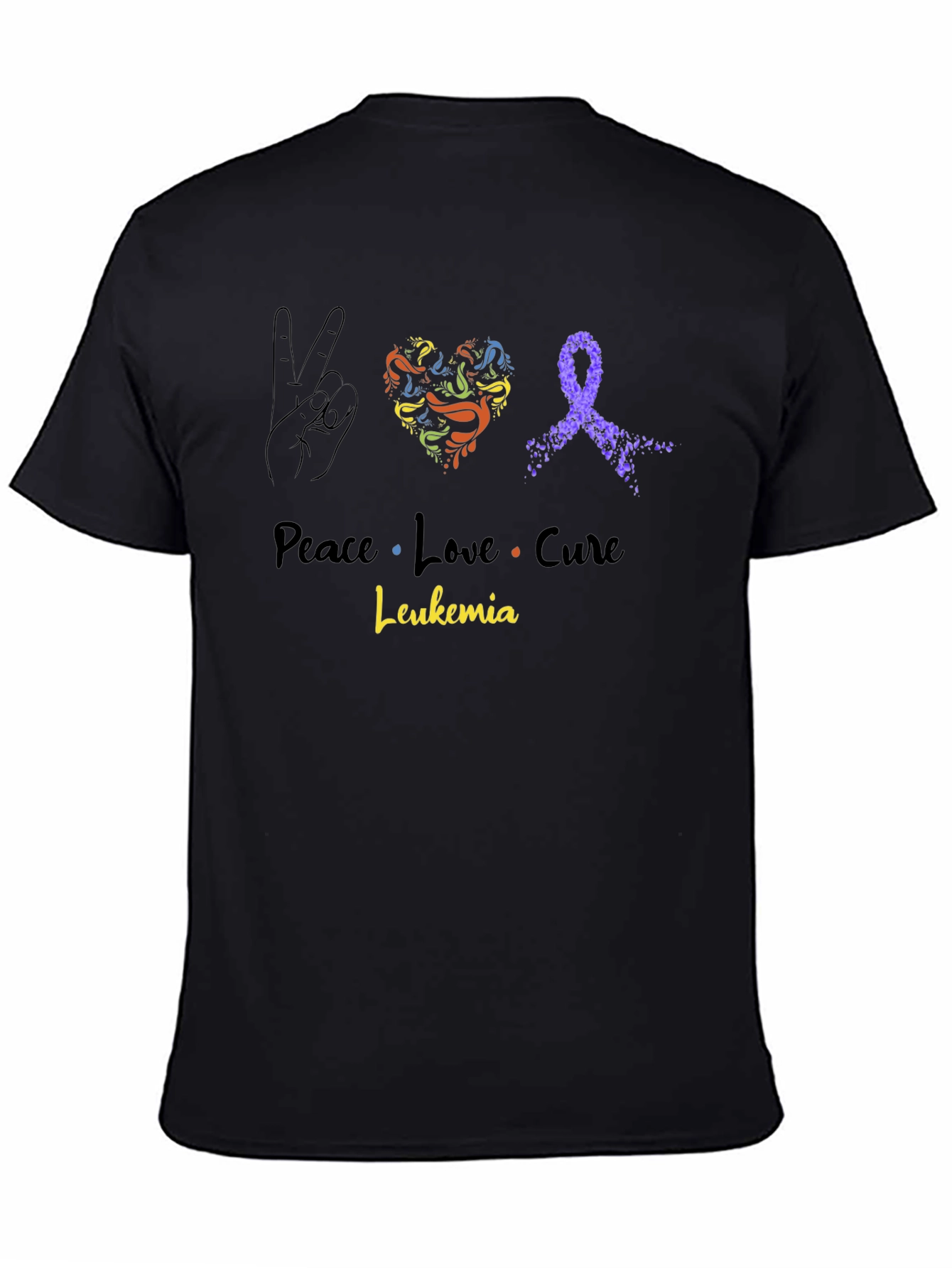 Peace Love Cure Leukemia Awareness T-Shirt