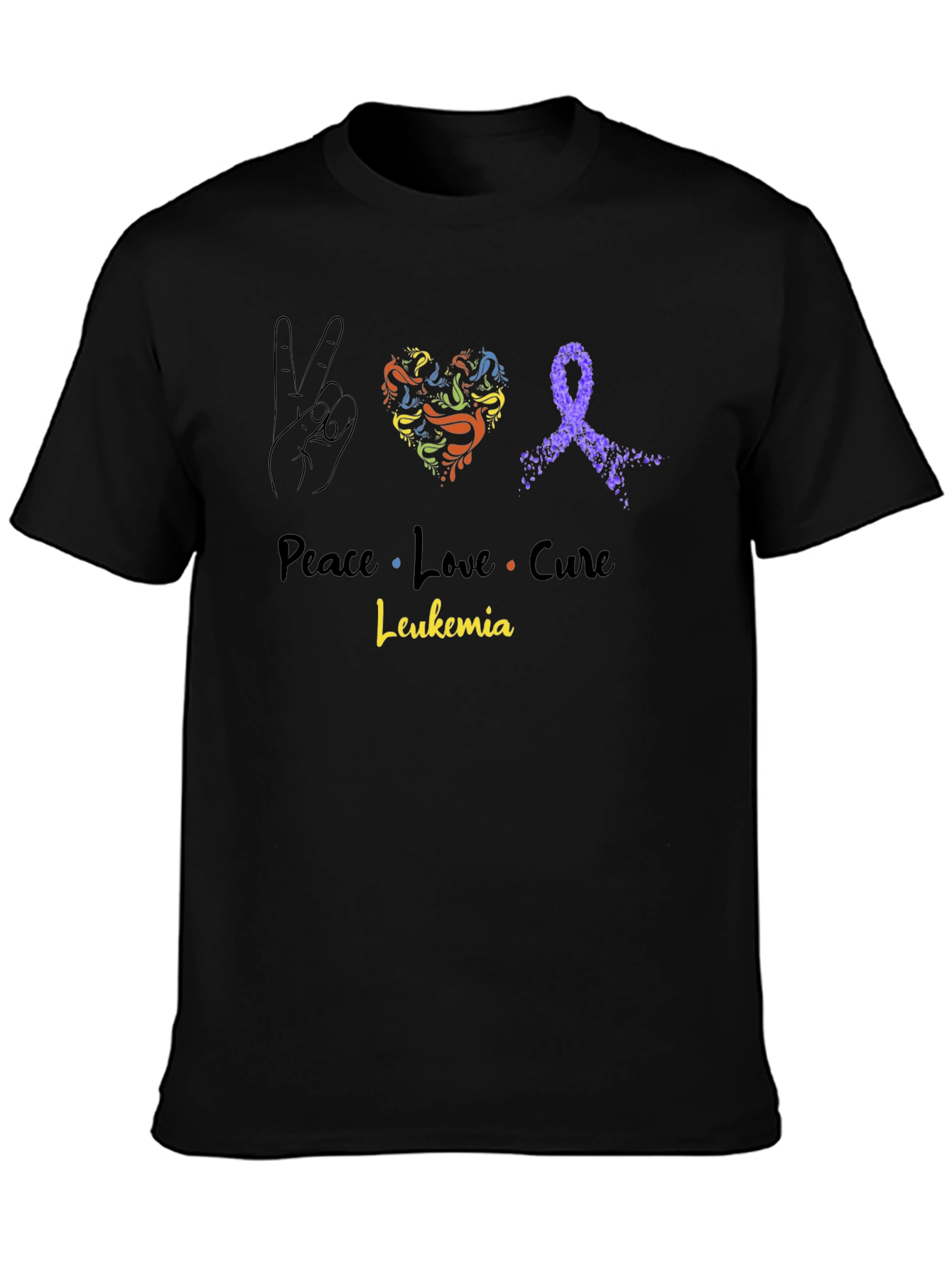 Peace Love Cure Leukemia Awareness T-Shirt
