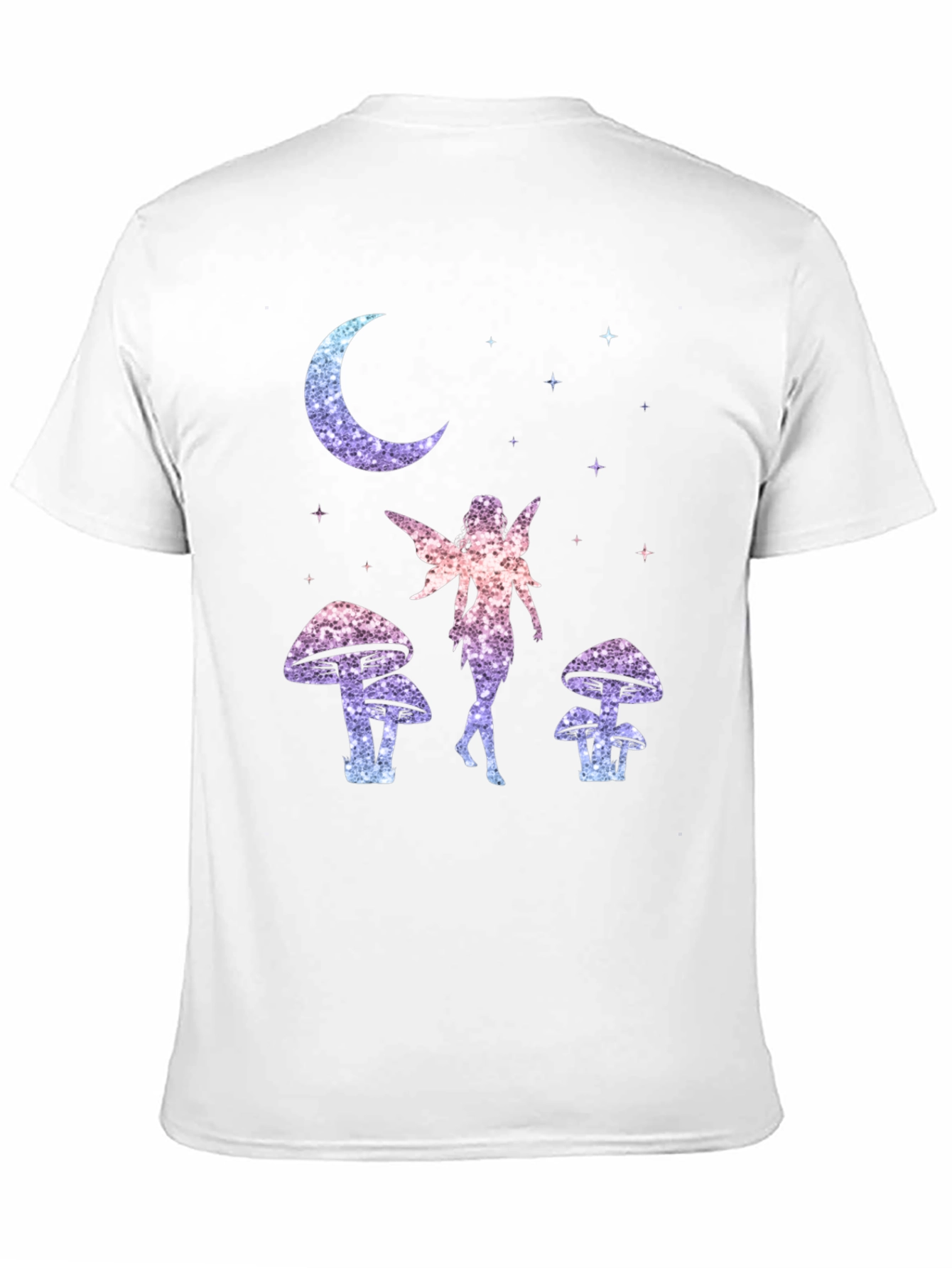 Fairy Moon Stars Mushroom Graphic T-Shirt