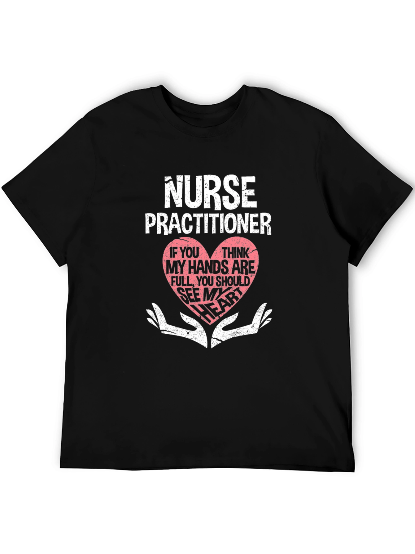 Nurse Practitioner Heart Hands Graphic T-Shirt