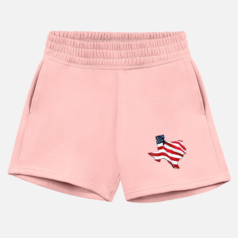 USA Flag in Texas (State) Map