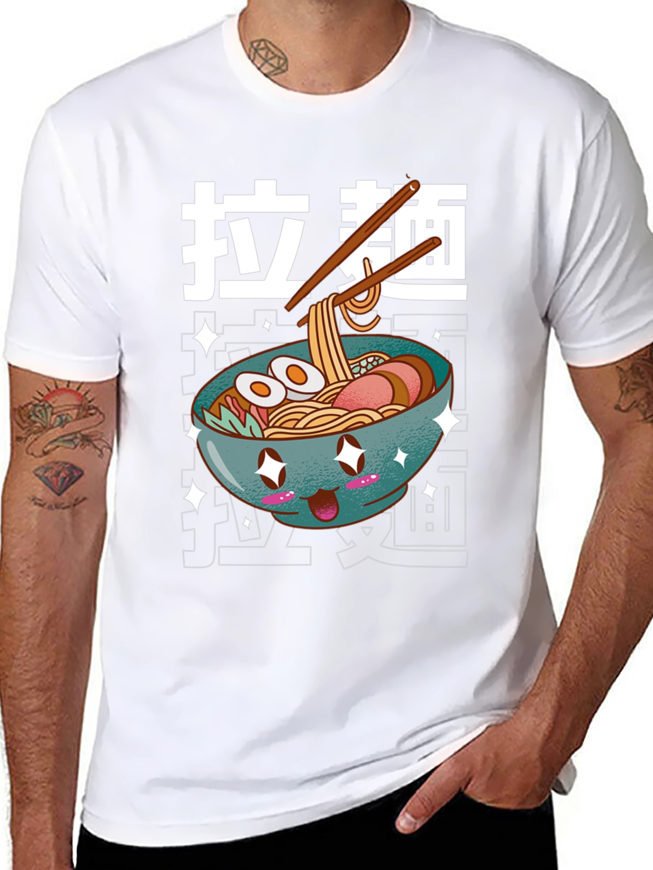Kawaii Ramen Bowl T-Shirt - Unisex Graphic Tee