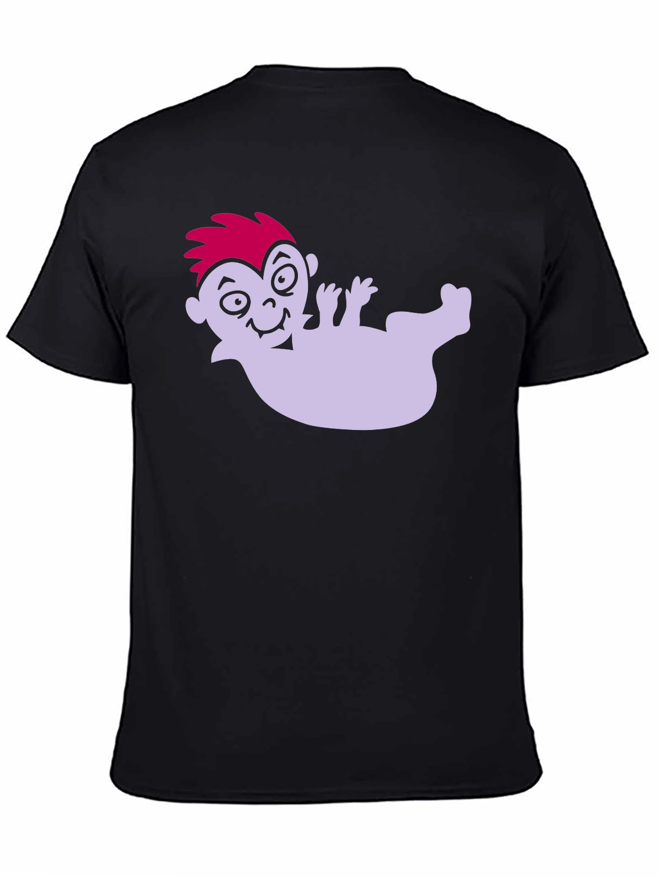 Cartoon Vampire on Black Tee