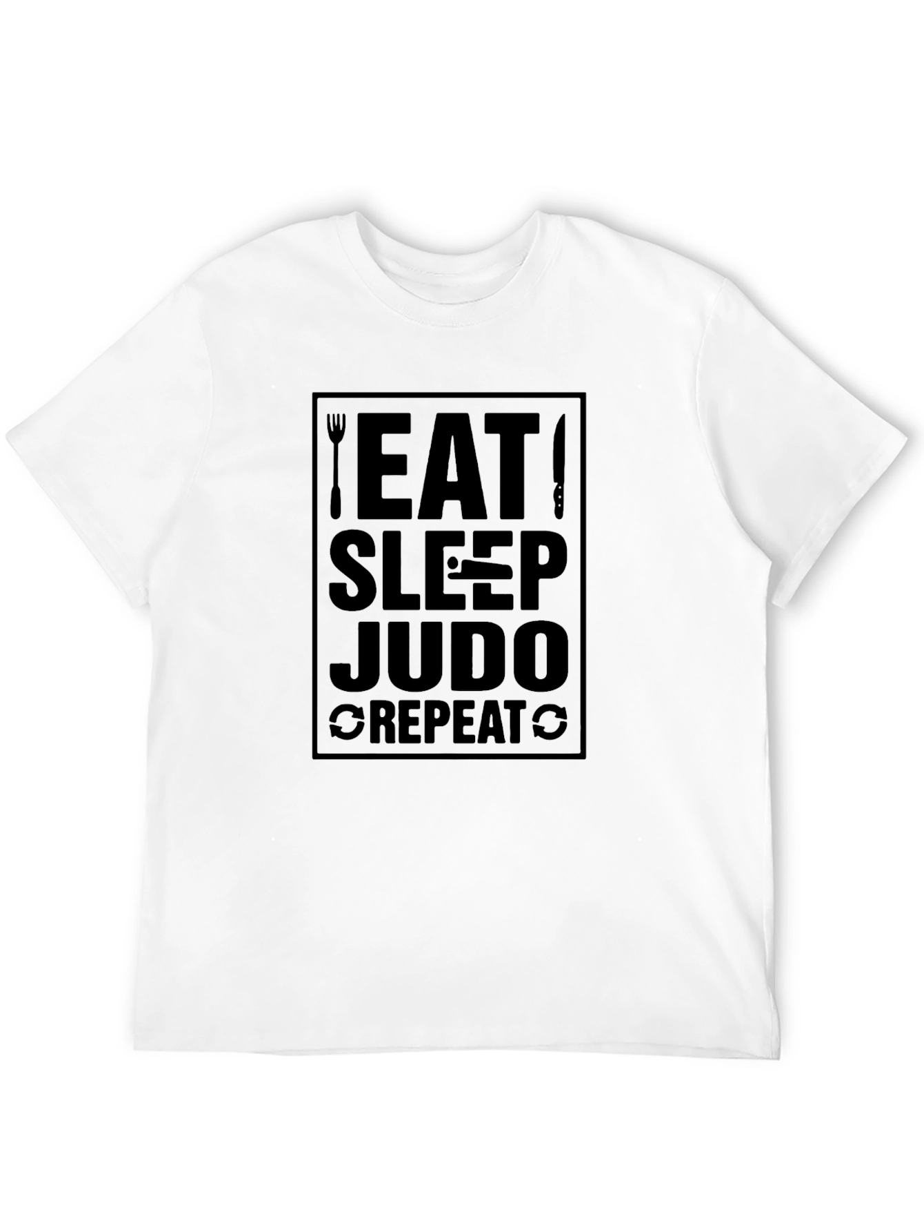 Eat Sleep Judo Repeat Black T-Shirt