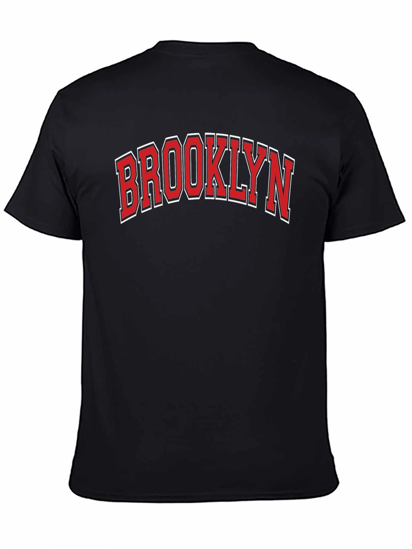 Brooklyn Text Graphic Black Cotton T-Shirt
