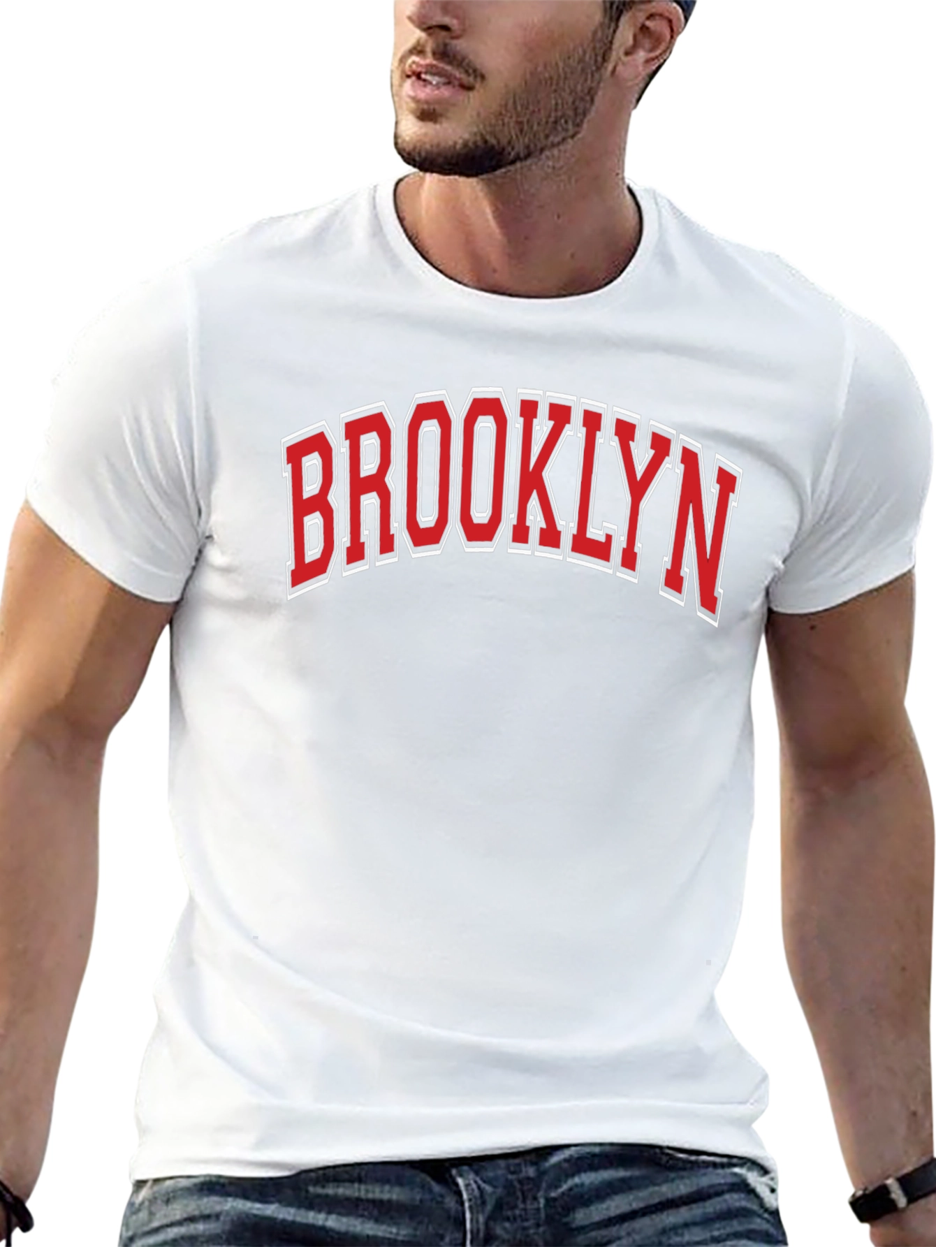 Brooklyn Text Graphic Black Cotton T-Shirt