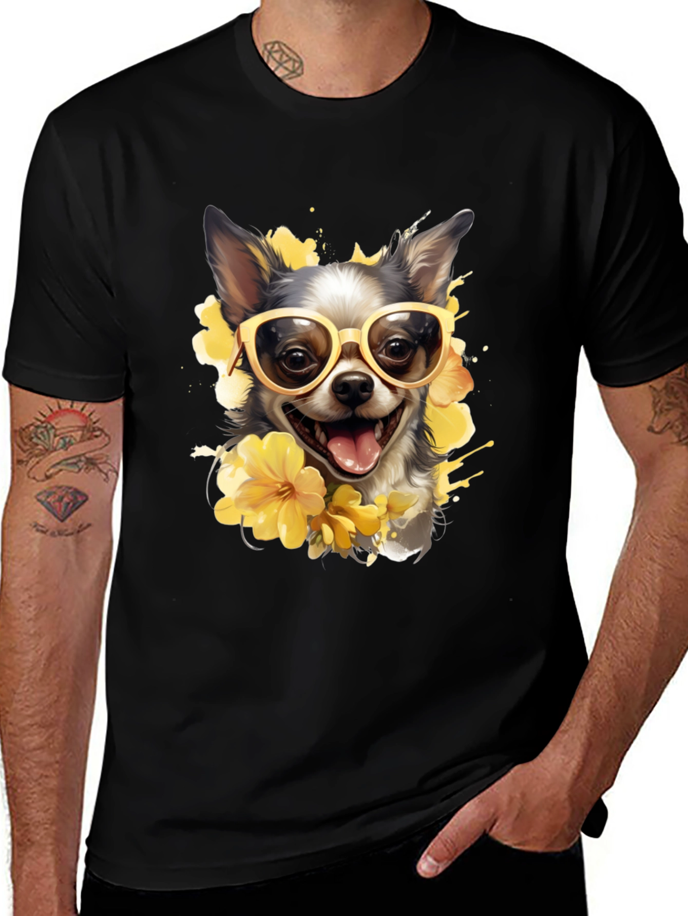Cool Dog Tee: Stylish Pet Graphic T-Shirt