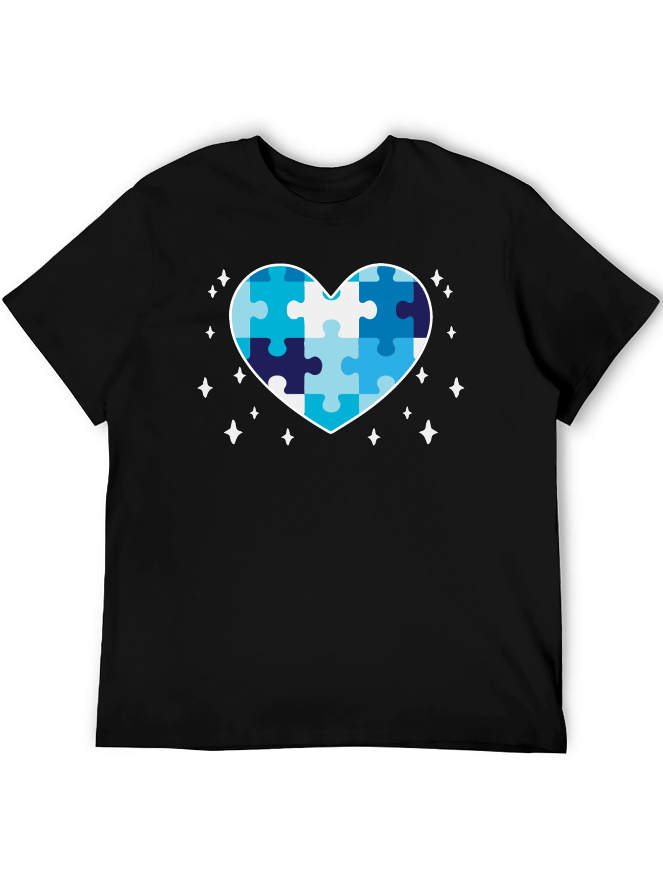 Autism Awareness Puzzle Heart Graphic Tee