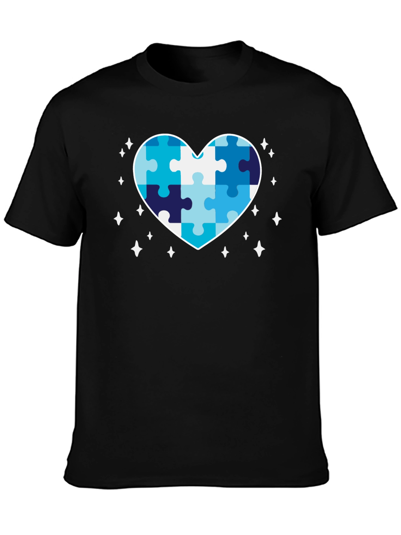 Autism Awareness Puzzle Heart Graphic Tee