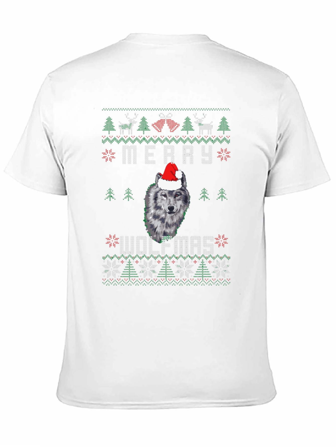 Merry Wolfmas Ugly Christmas Sweater T-Shirt