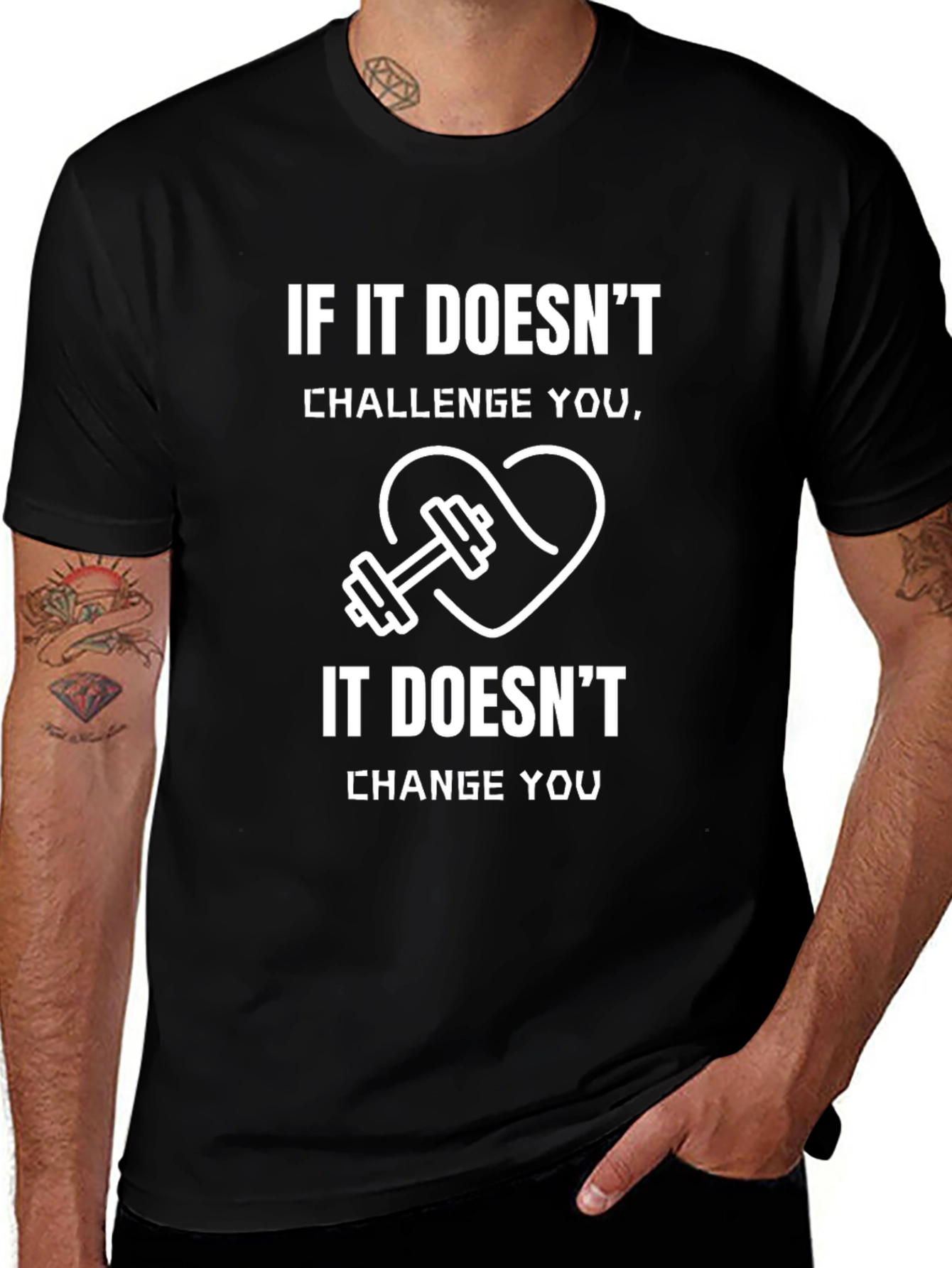 Fitness Motivation Black T-Shirt