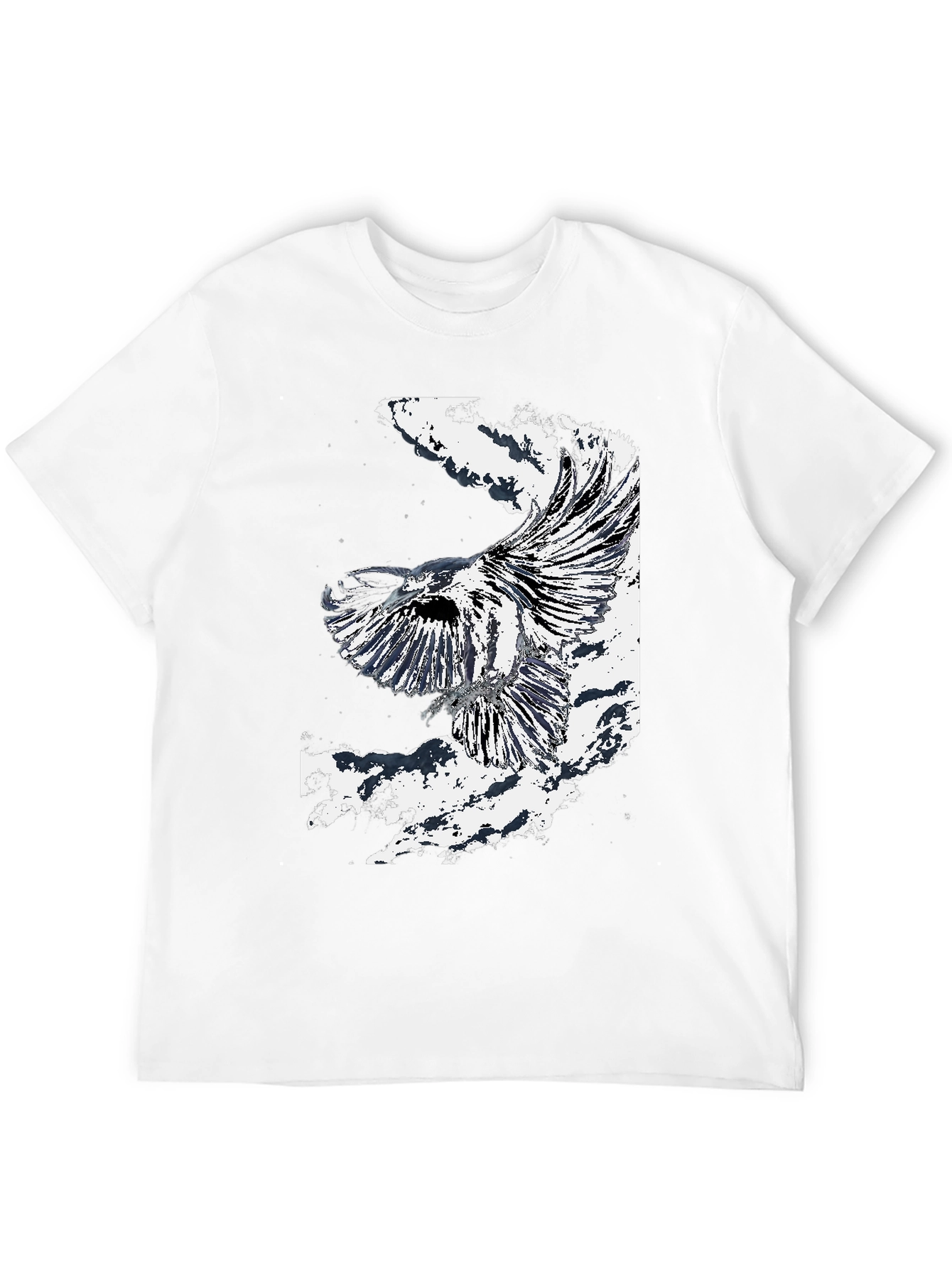 Black T-Shirt with Eagle Graphic Design