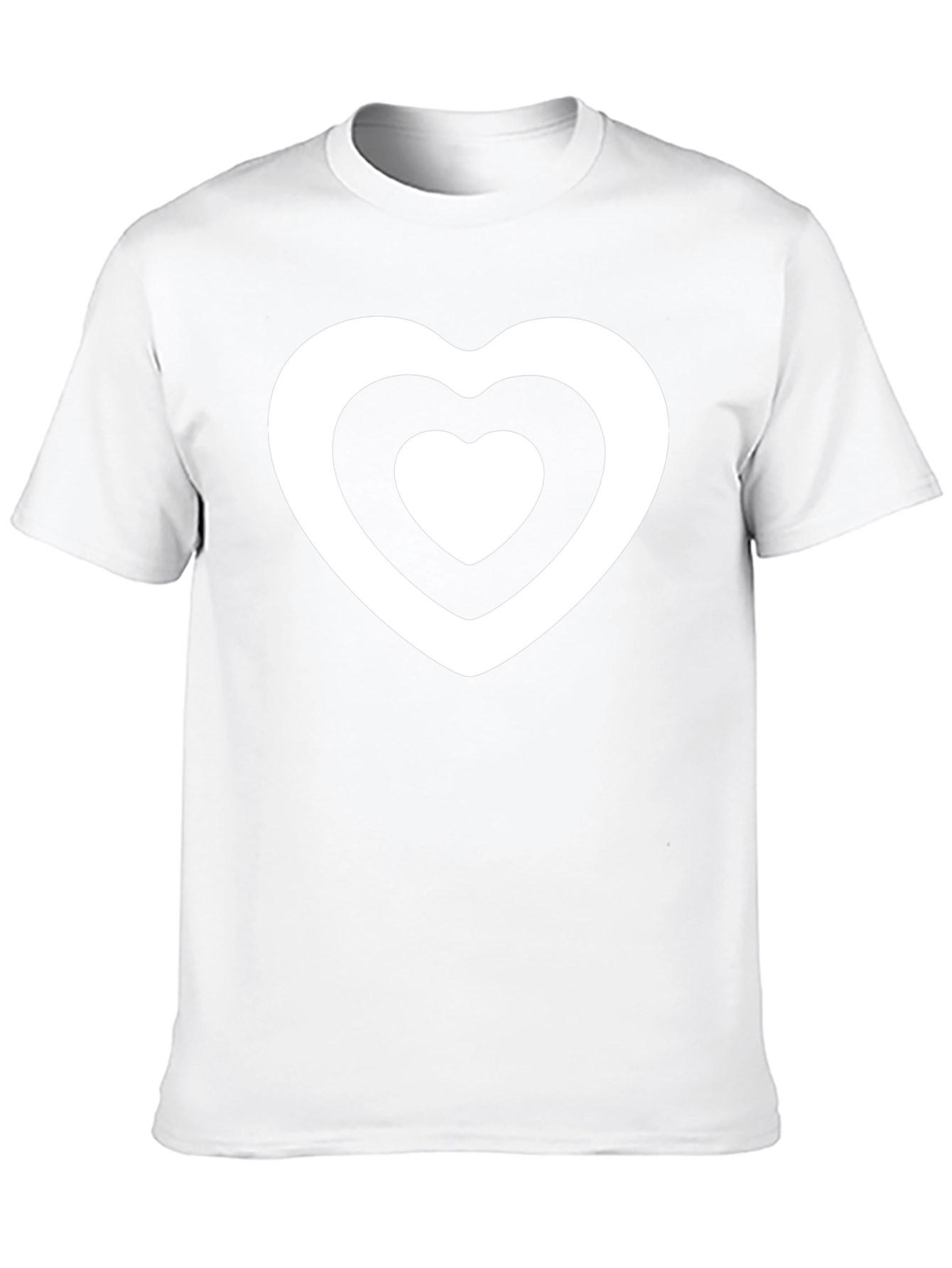 Heart Within a Heart Graphic Tee - Black