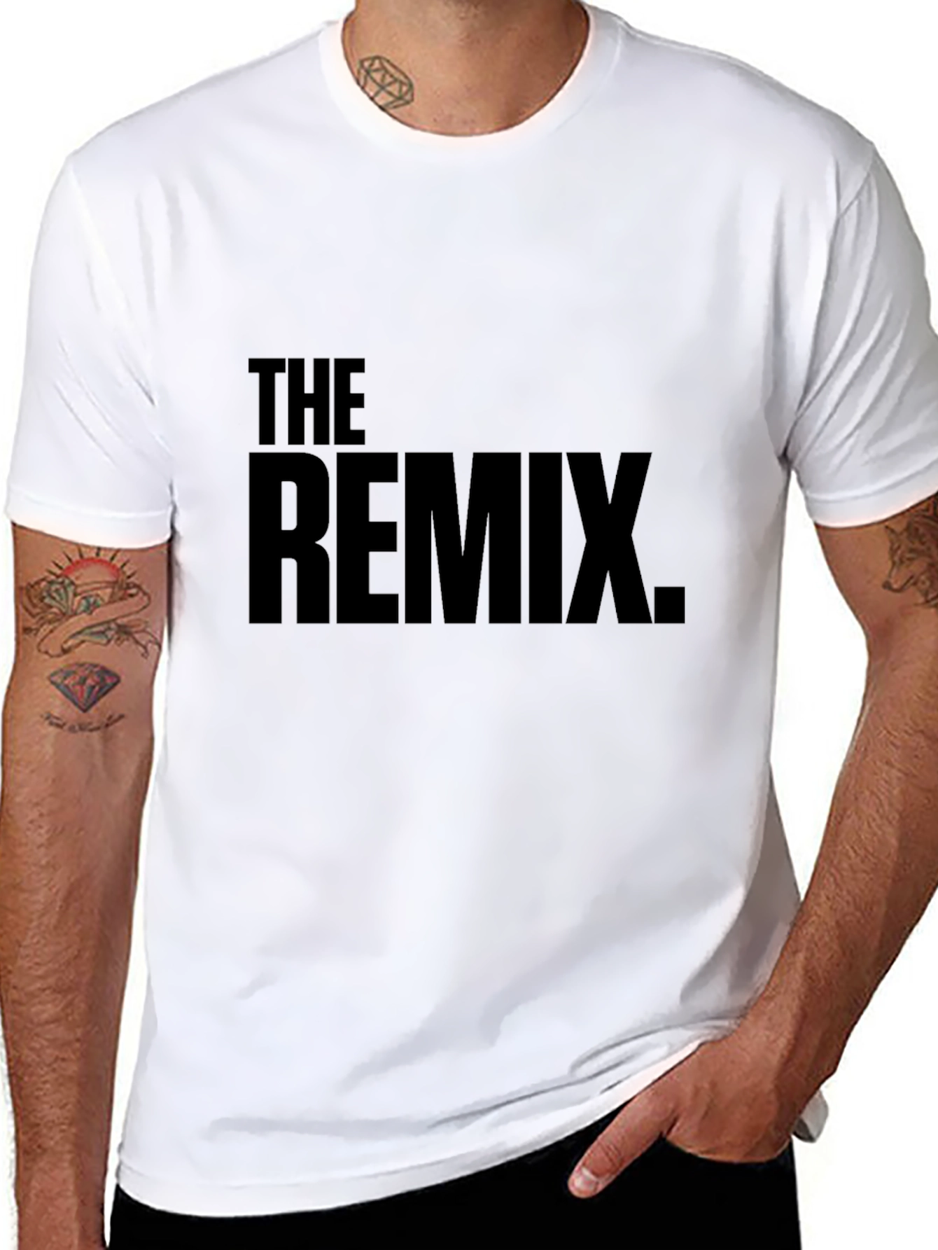 The Remix Black T-Shirt - Trendy Graphic Tee