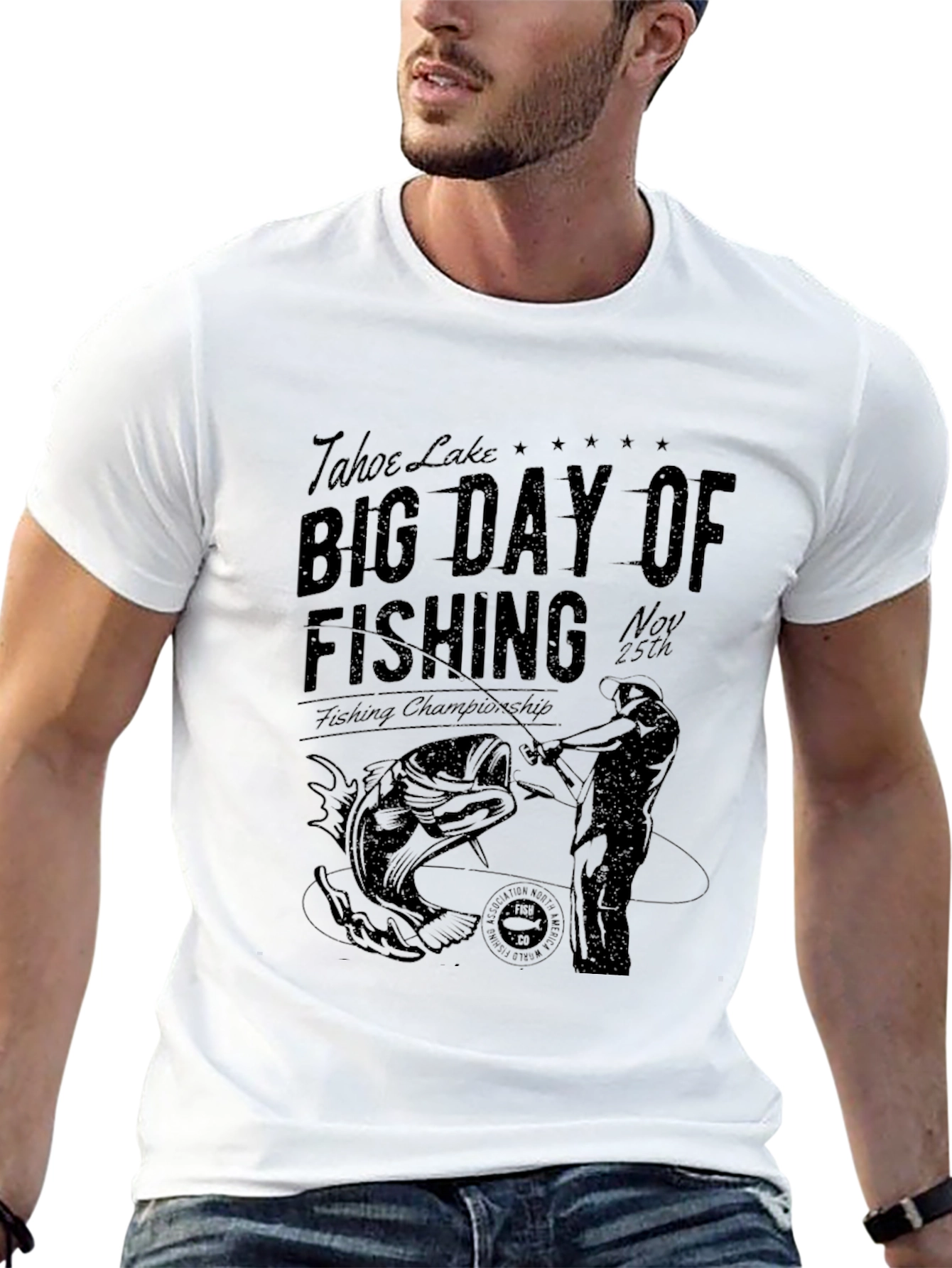 Tahoe Lake Fishing Day T-Shirt