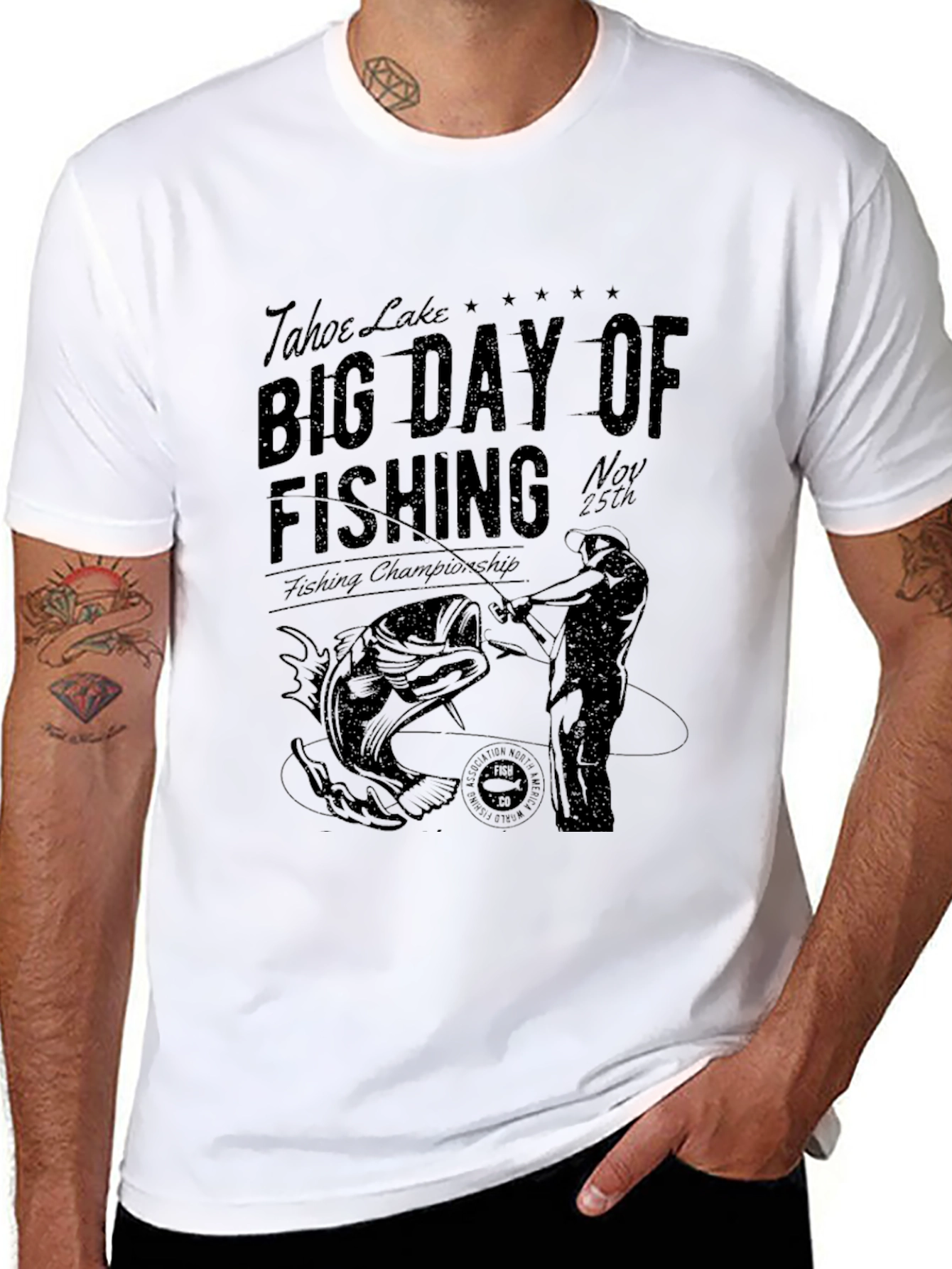 Tahoe Lake Fishing Day T-Shirt