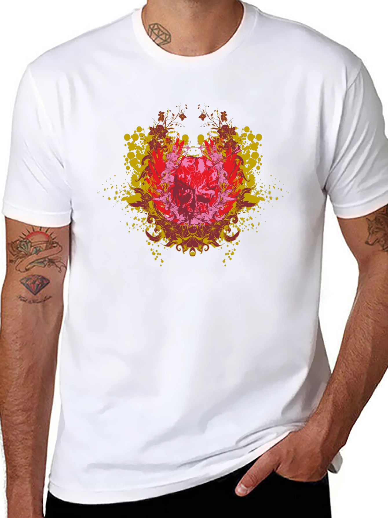 Skull Graphic Tee - Edgy Black T-Shirt