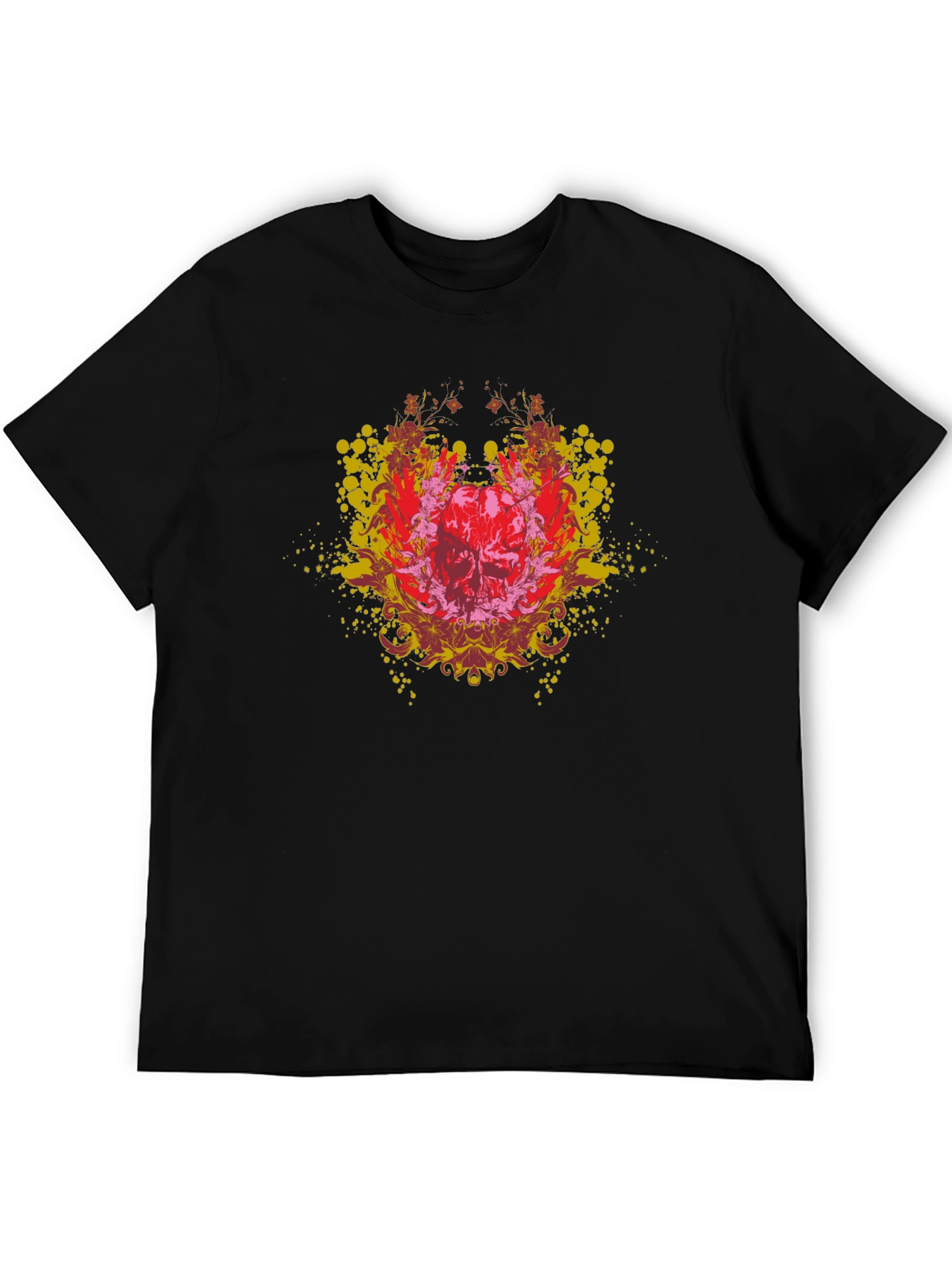 Skull Graphic Tee - Edgy Black T-Shirt