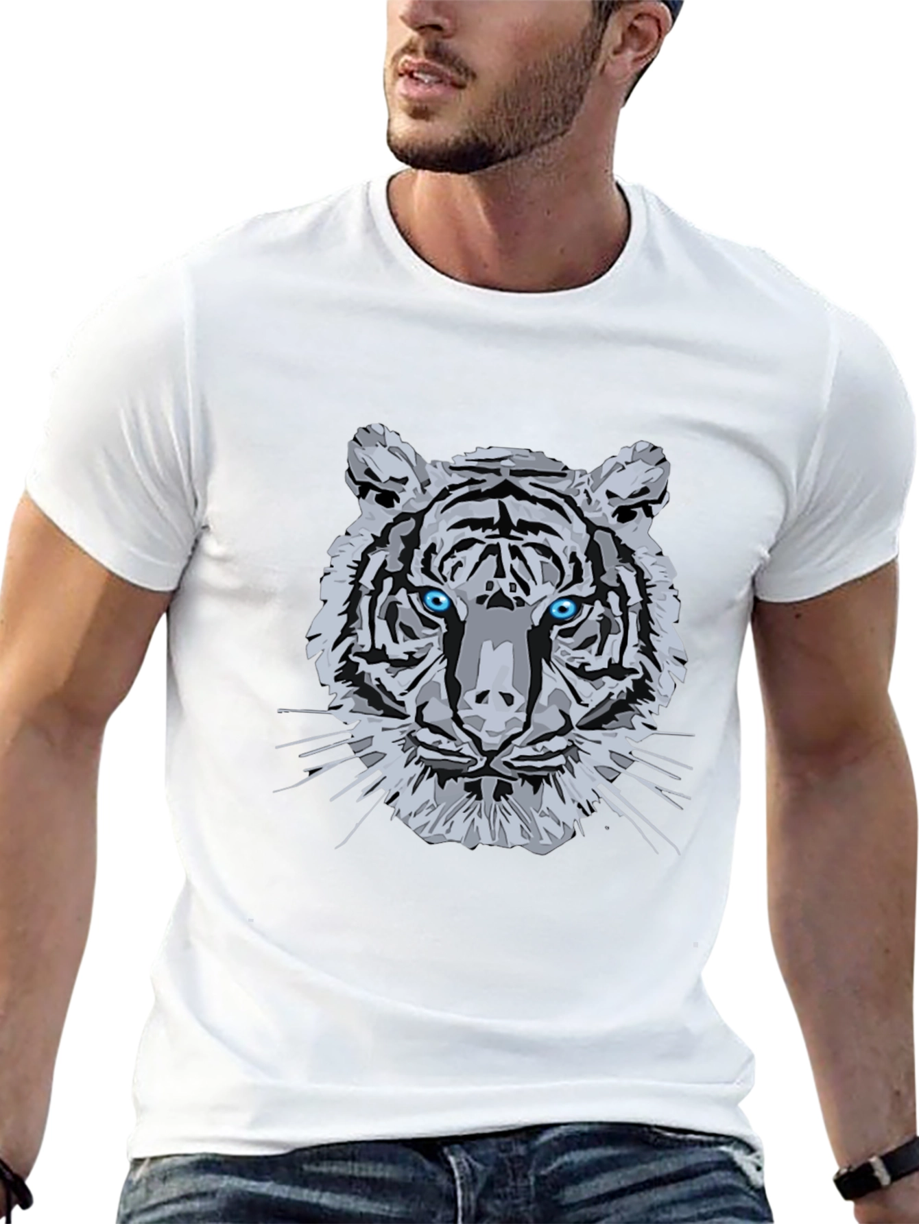 Tiger Graphic Tee - Cool Animal Print T-Shirt