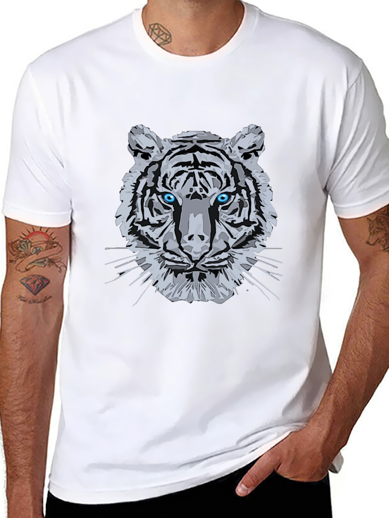 Tiger Graphic Tee - Cool Animal Print T-Shirt