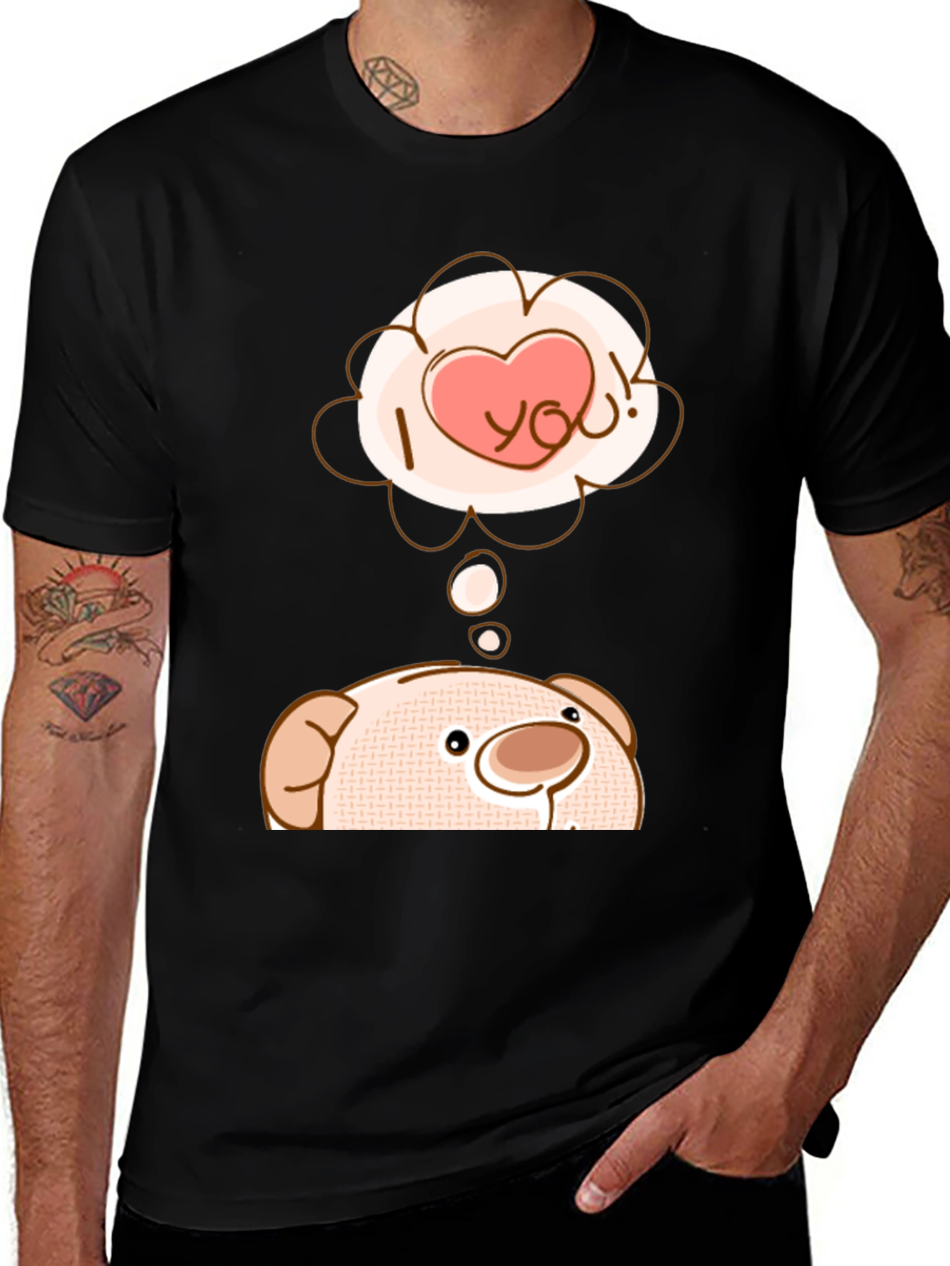 Cute Bear T-Shirt - I Love You Design