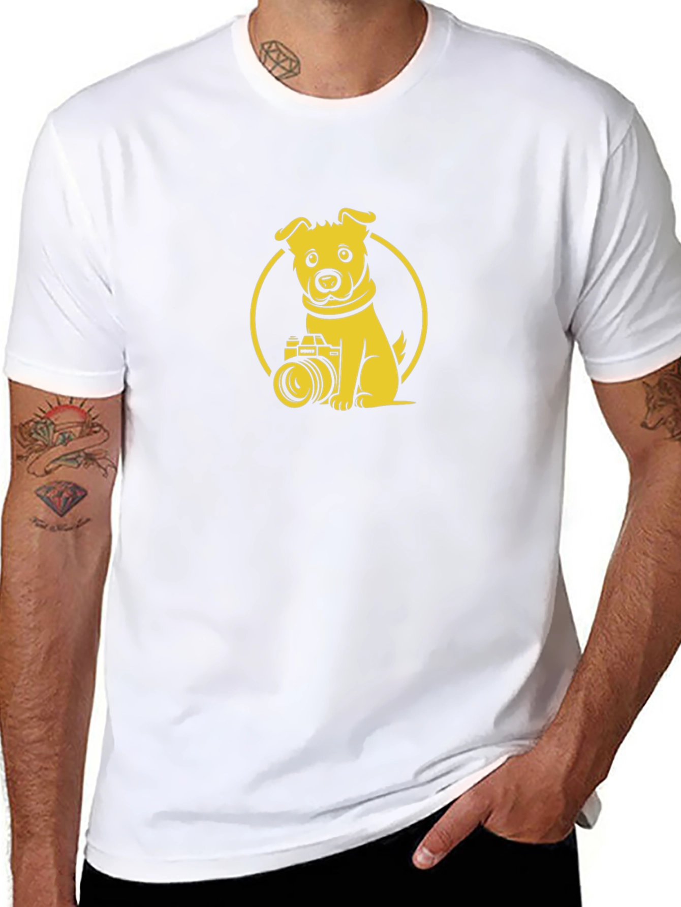Dog Photographer Graphic Tee - Unisex Black T-Shirt