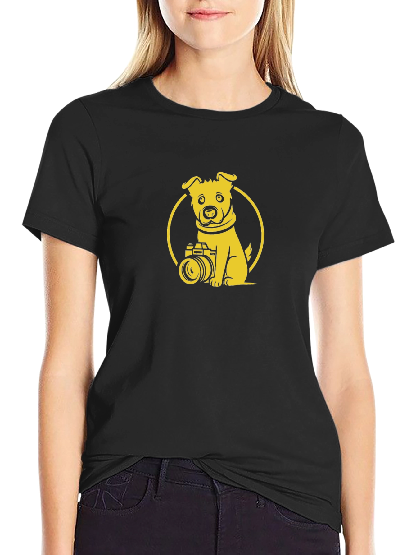 Dog Photographer Graphic Tee - Unisex Black T-Shirt