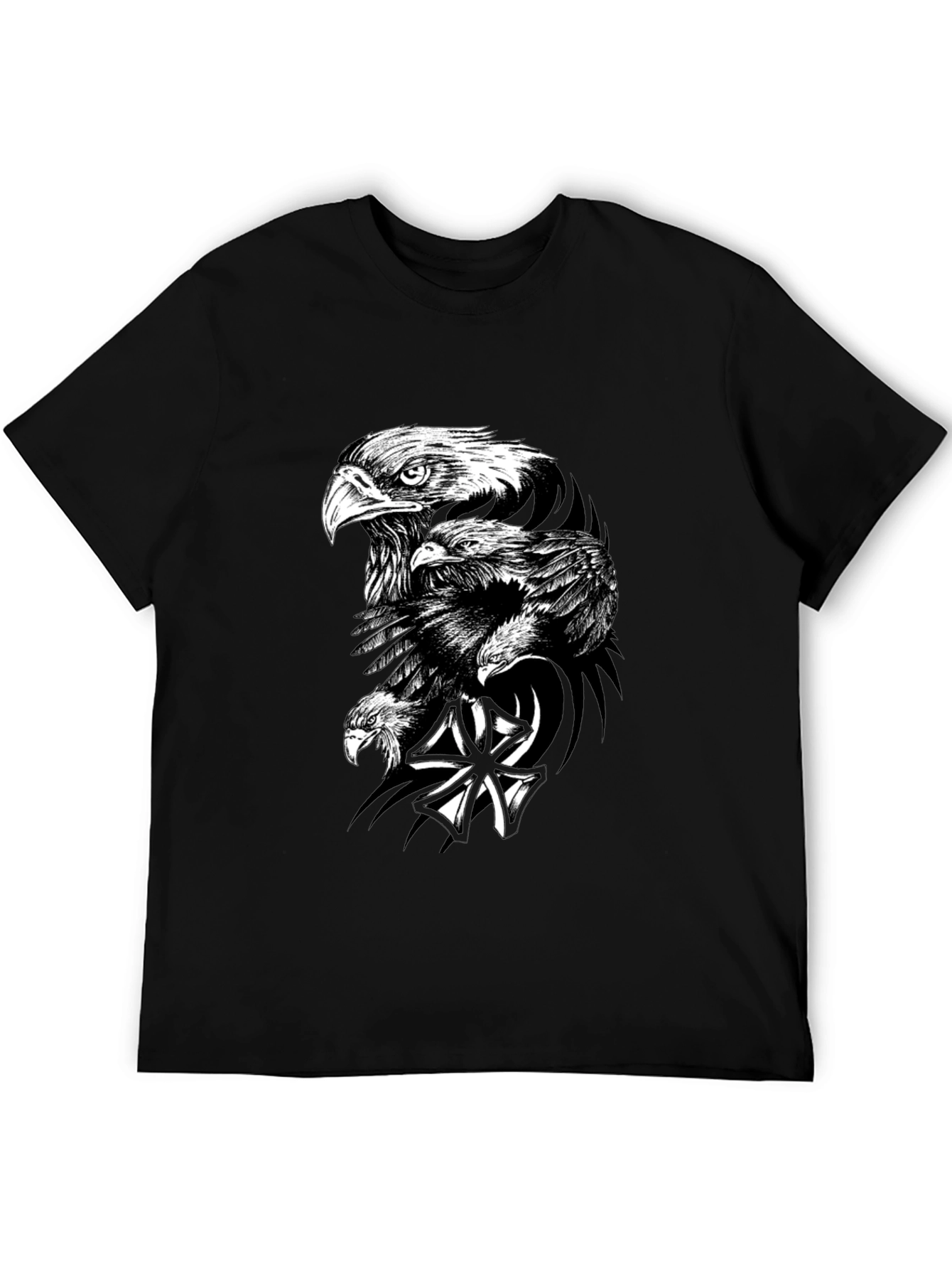 Bold Eagle Graphic Black T-Shirt
