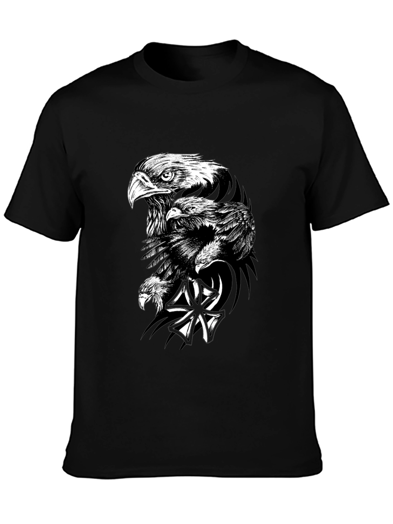 Bold Eagle Graphic Black T-Shirt