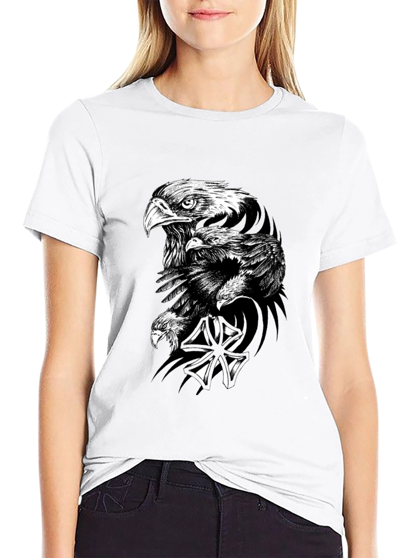 Bold Eagle Graphic Black T-Shirt
