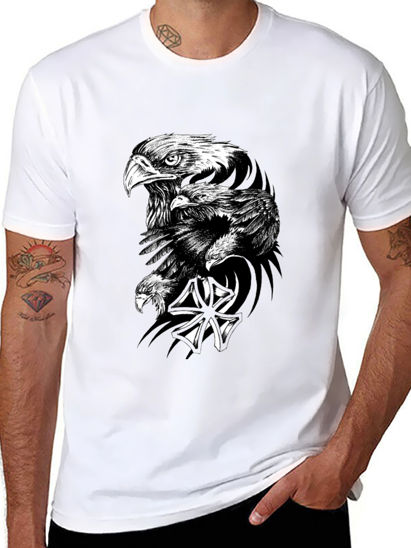 Bold Eagle Graphic Black T-Shirt