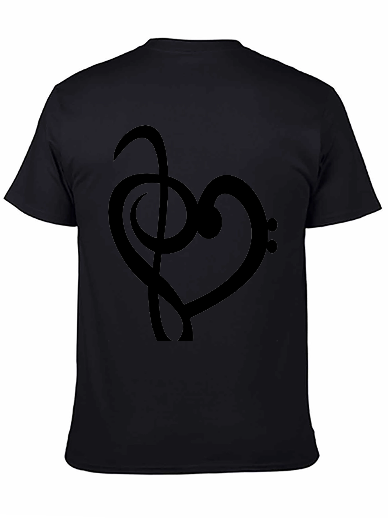 Musical Heartbeat T-Shirt - Bass Clef Love