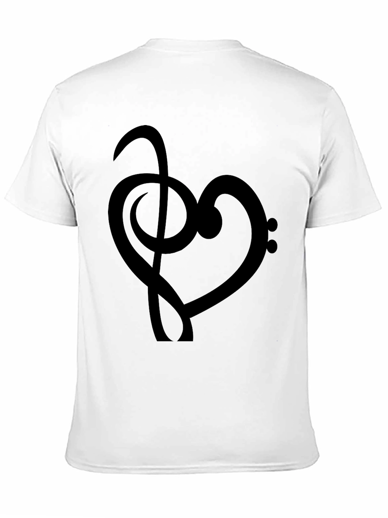 Musical Heartbeat T-Shirt - Bass Clef Love