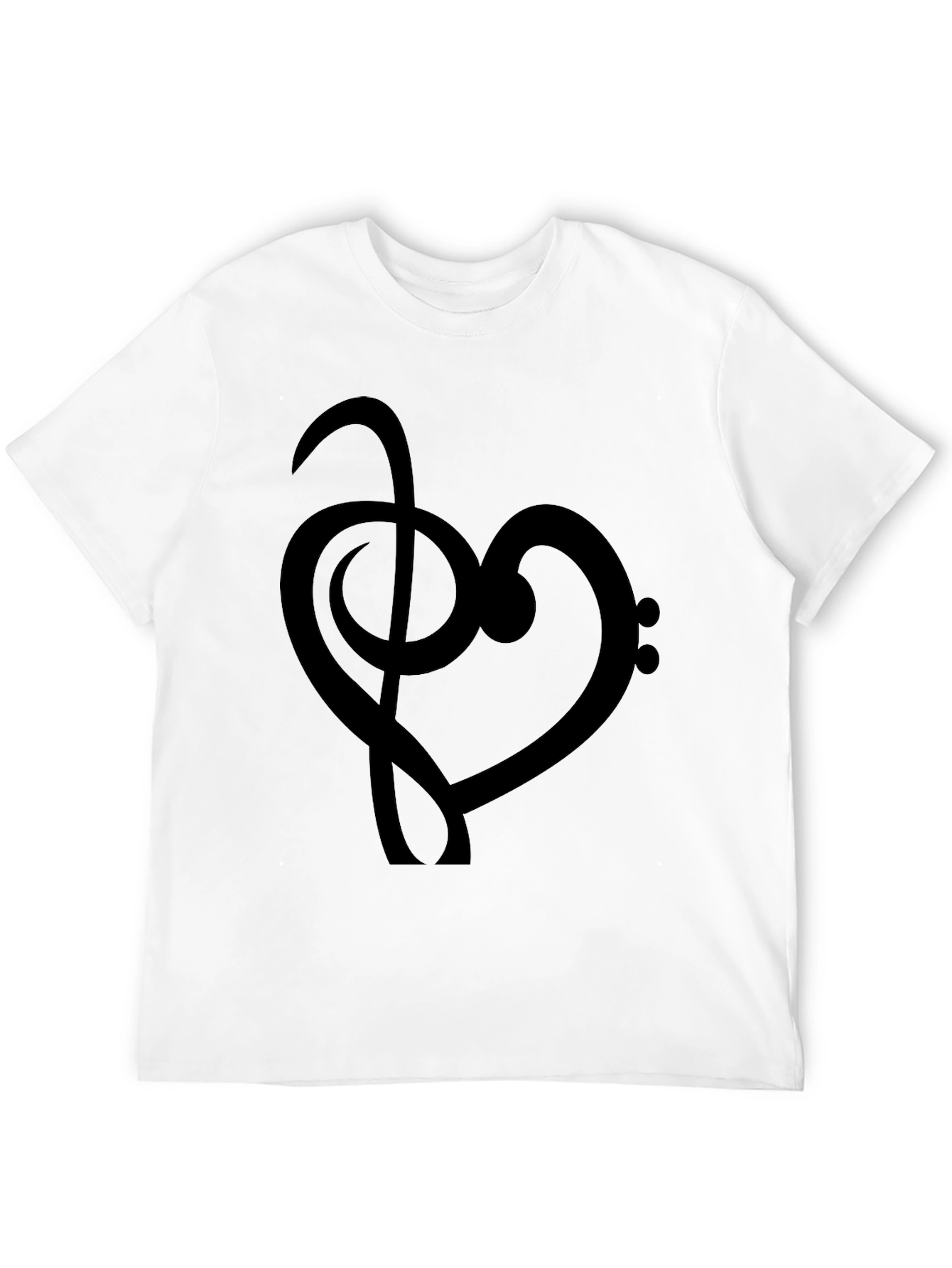 Musical Heartbeat T-Shirt - Bass Clef Love