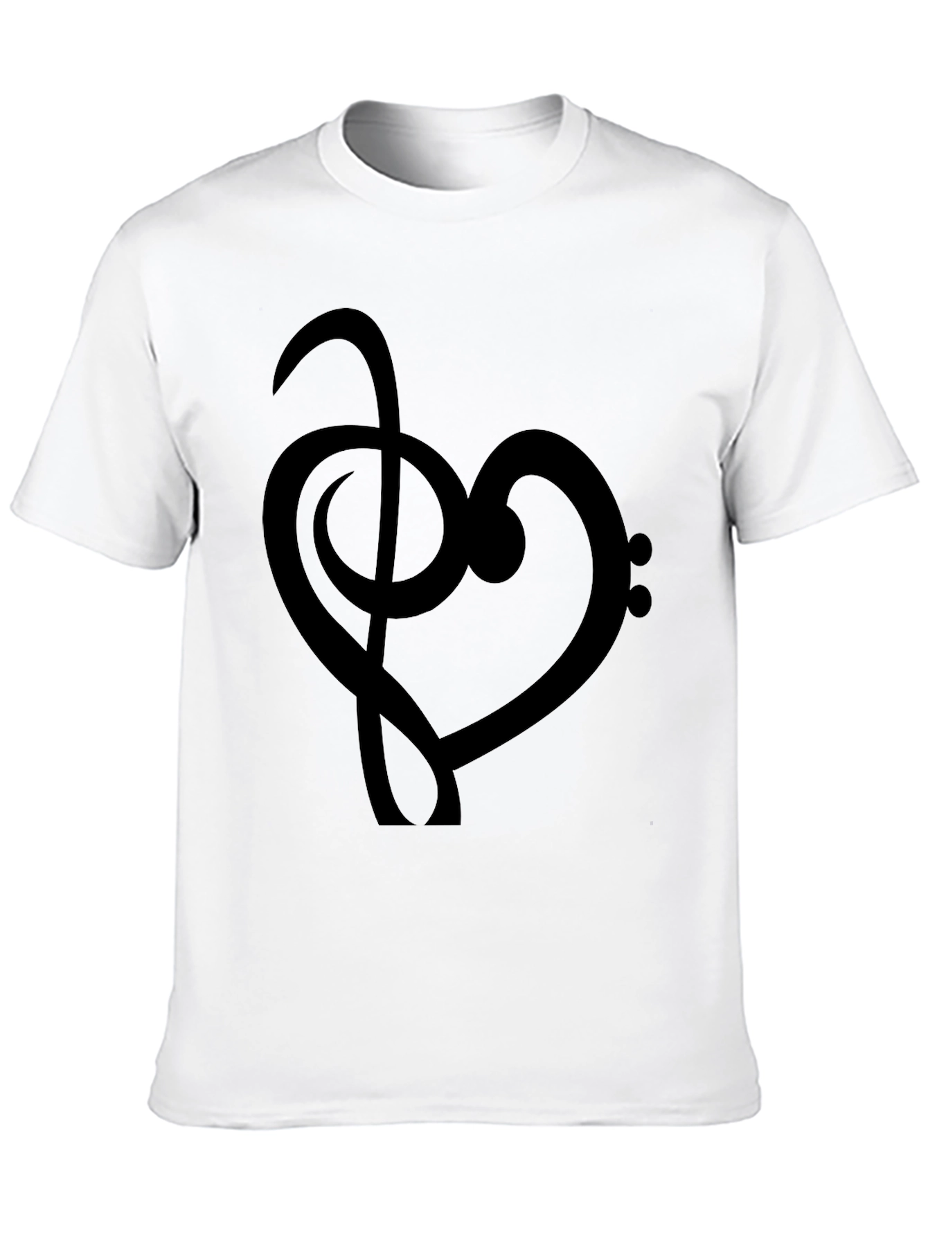 Musical Heartbeat T-Shirt - Bass Clef Love