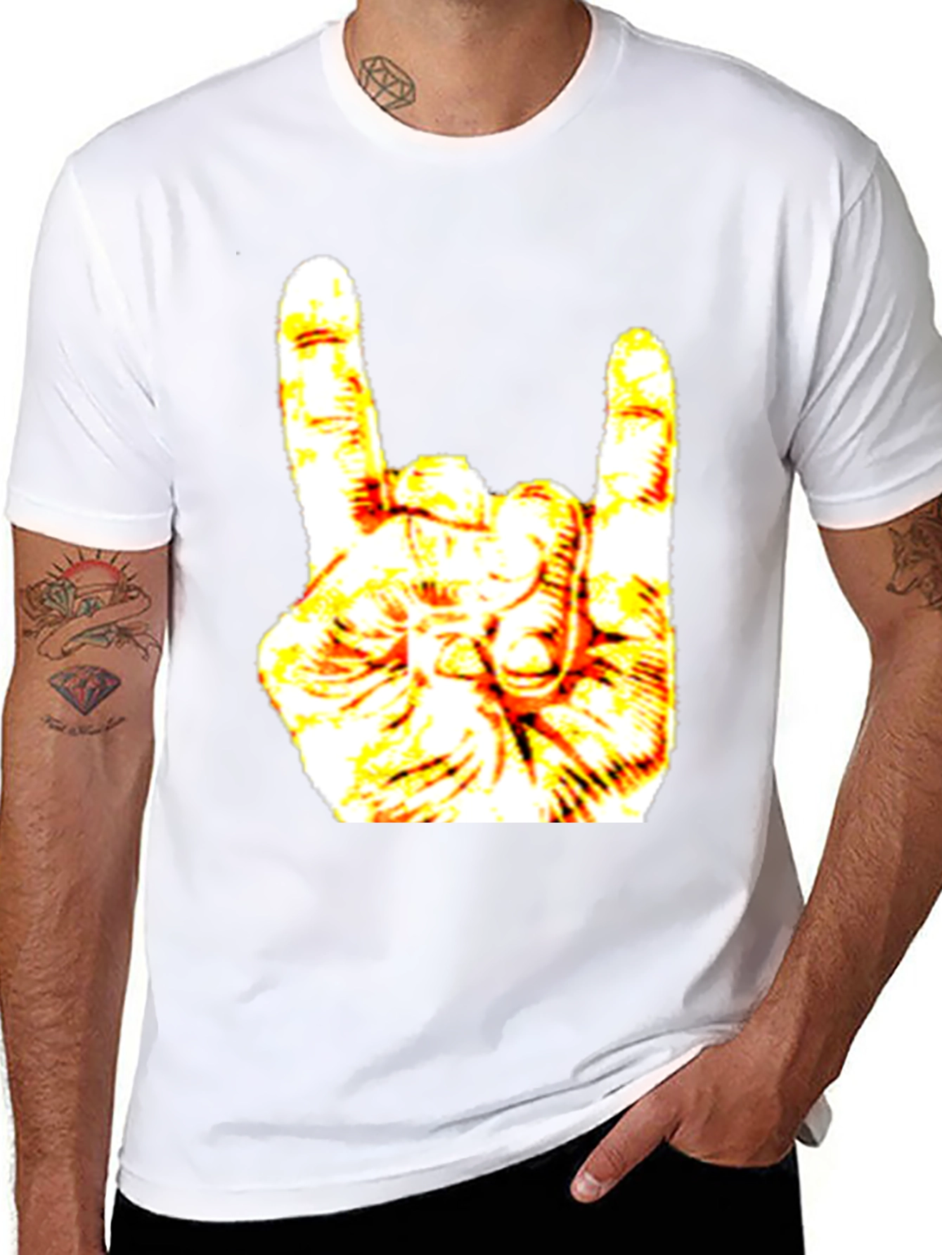 Rock On Graphic Black Tee