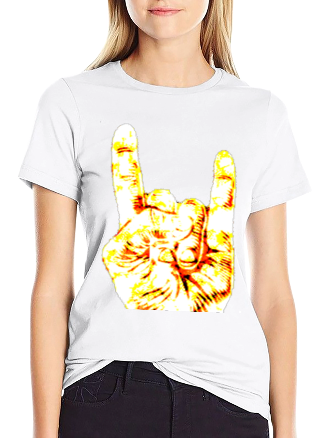Rock On Graphic Black Tee