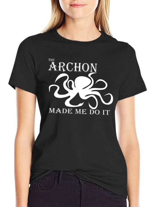 The Archon Made Me Do It Black T-Shirt Octopus Graphic Tee