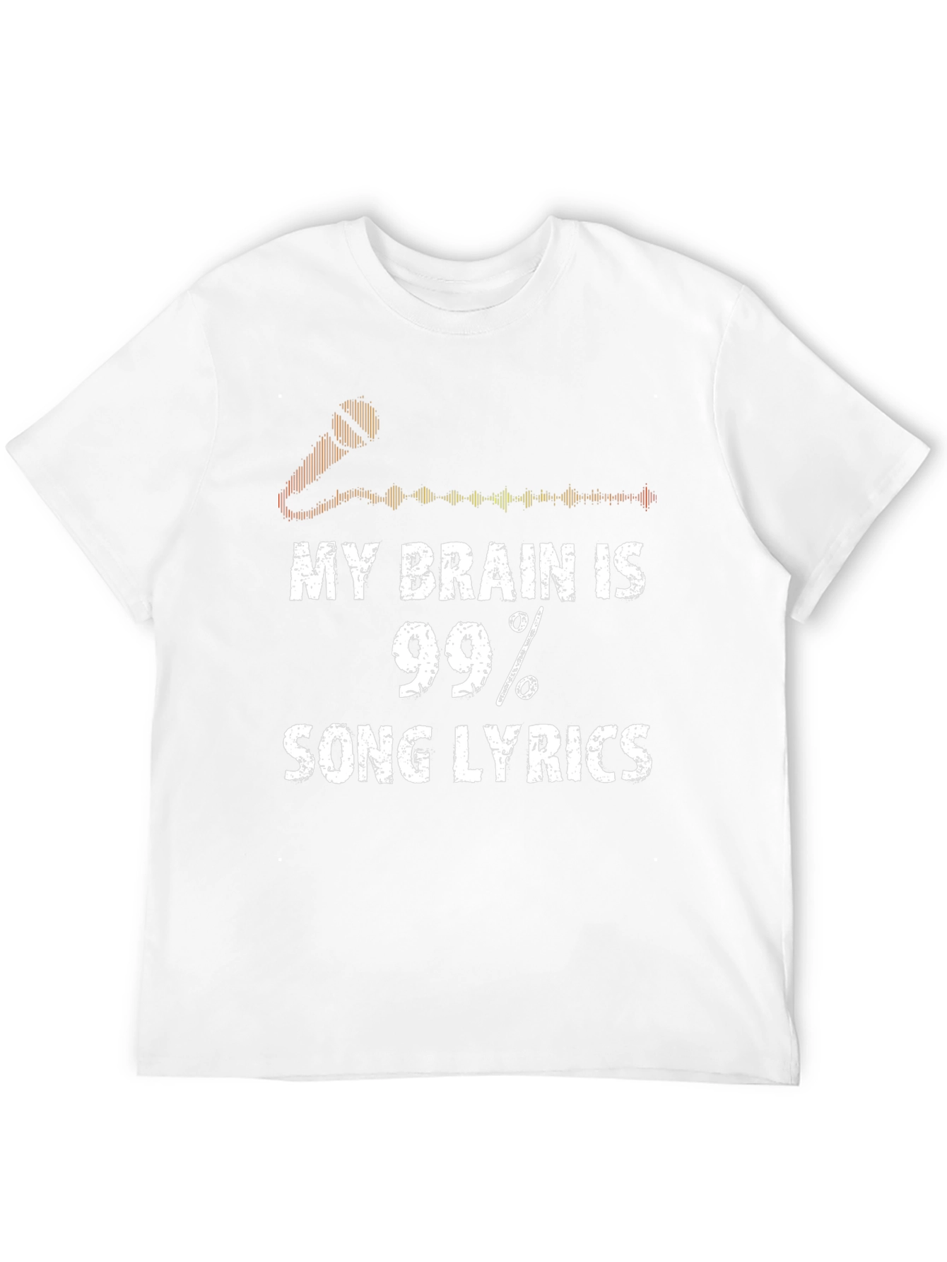 My Brain is 99% Song Lyrics Black T-Shirt