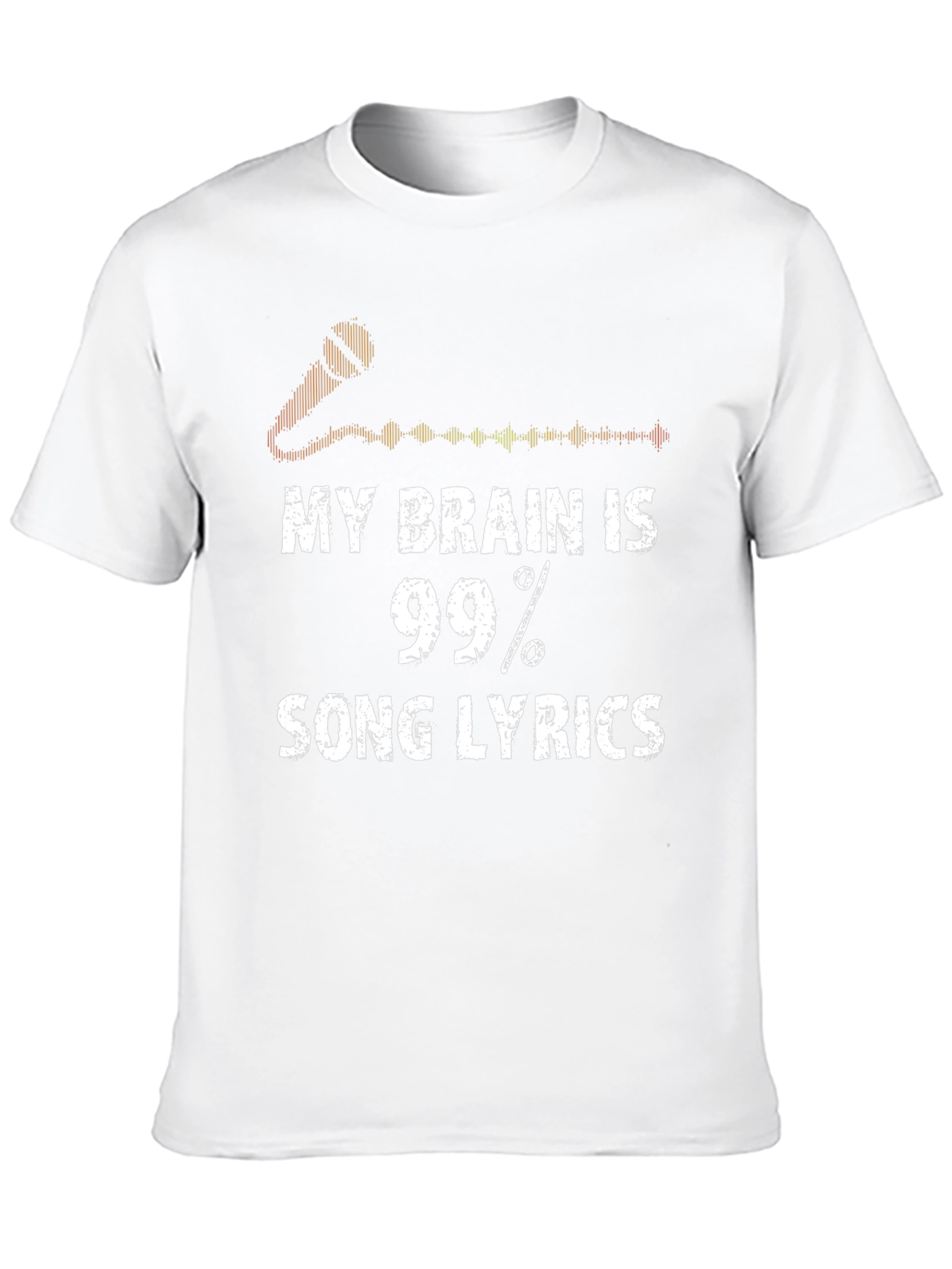 My Brain is 99% Song Lyrics Black T-Shirt