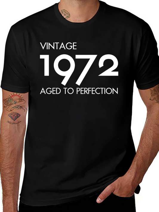 Vintage 1972 Aged to Perfection Black T-Shirt