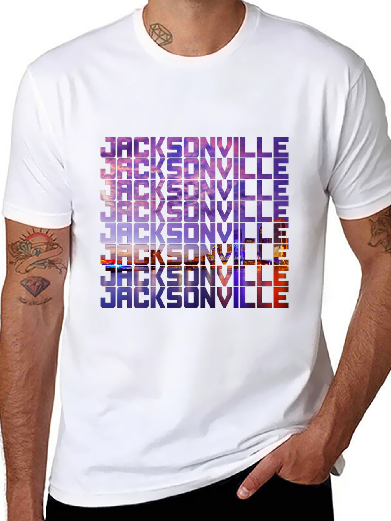 Jacksonville Graphic Print Black T-Shirt