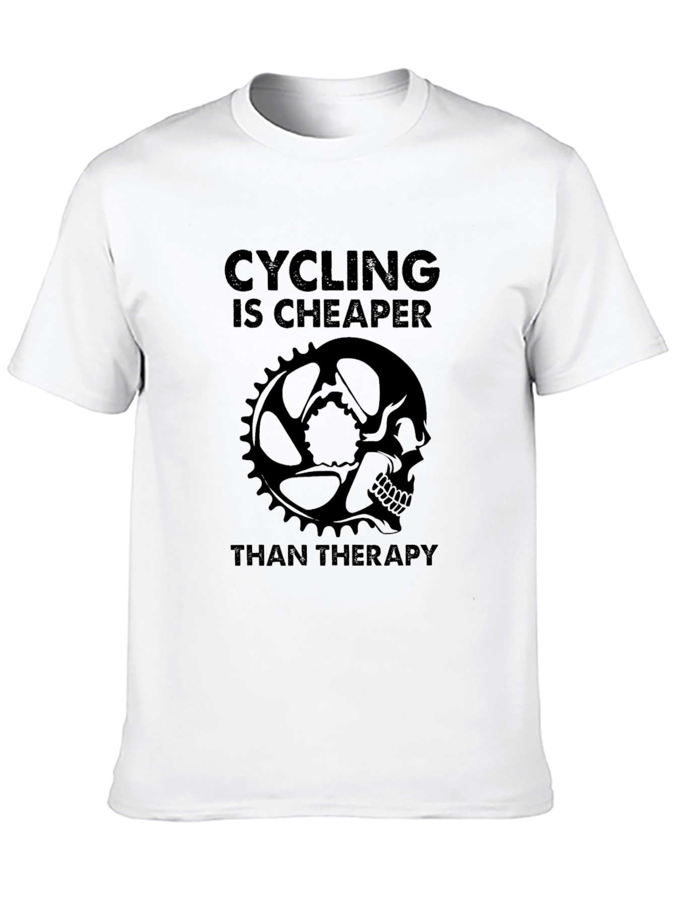 Cycling Therapy Tee - Black Graphic T-Shirt