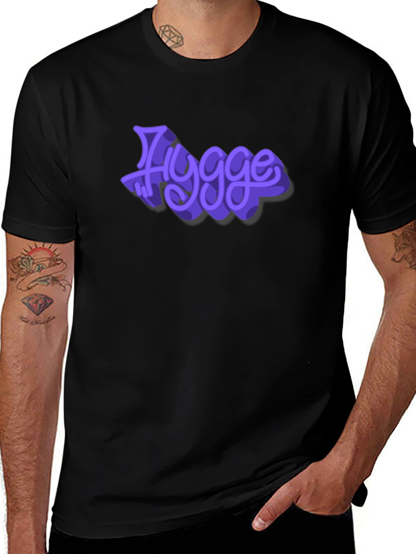 Hygge Purple Graphic T-Shirt